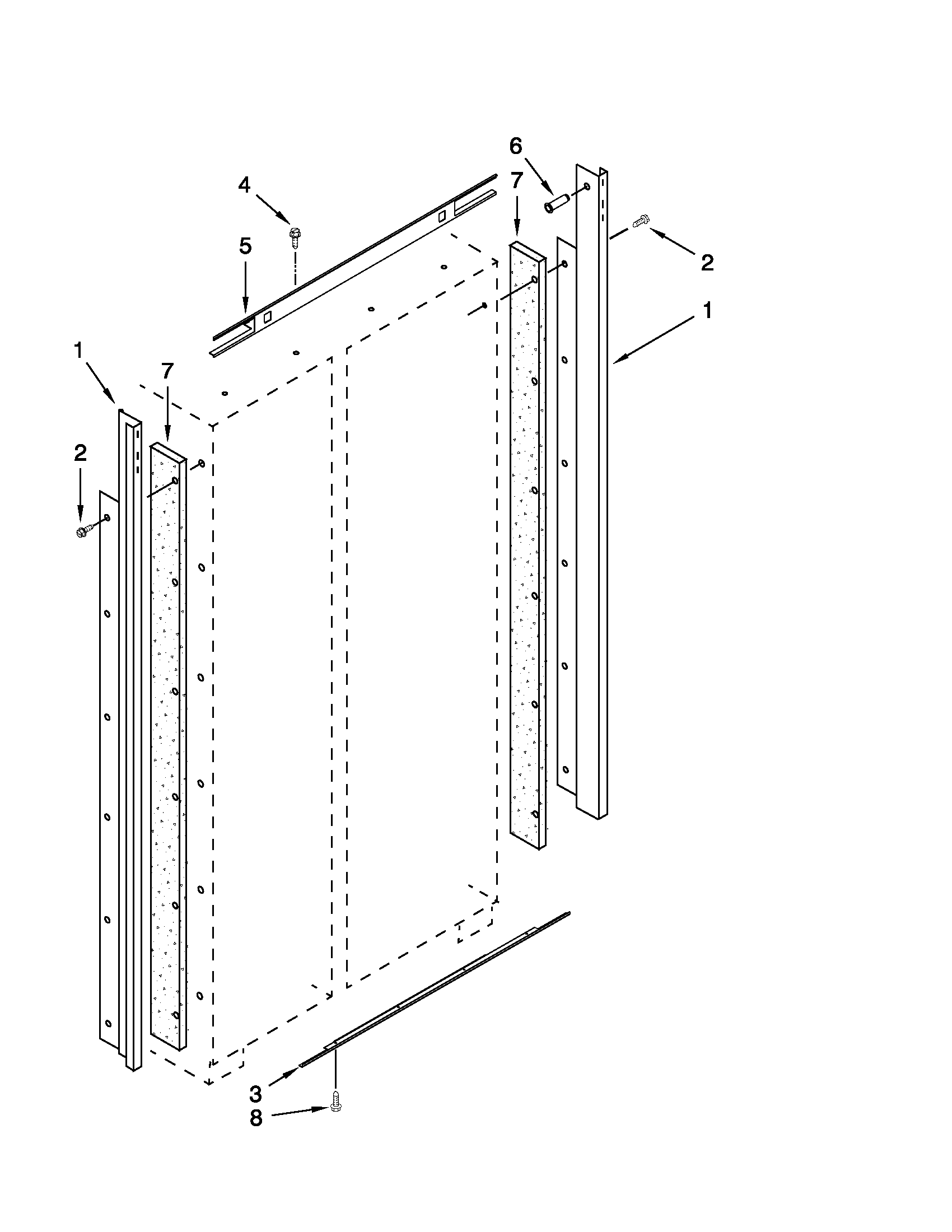 Jenn-Air JS48NXFXDW01 cabinet trim parts diagram
