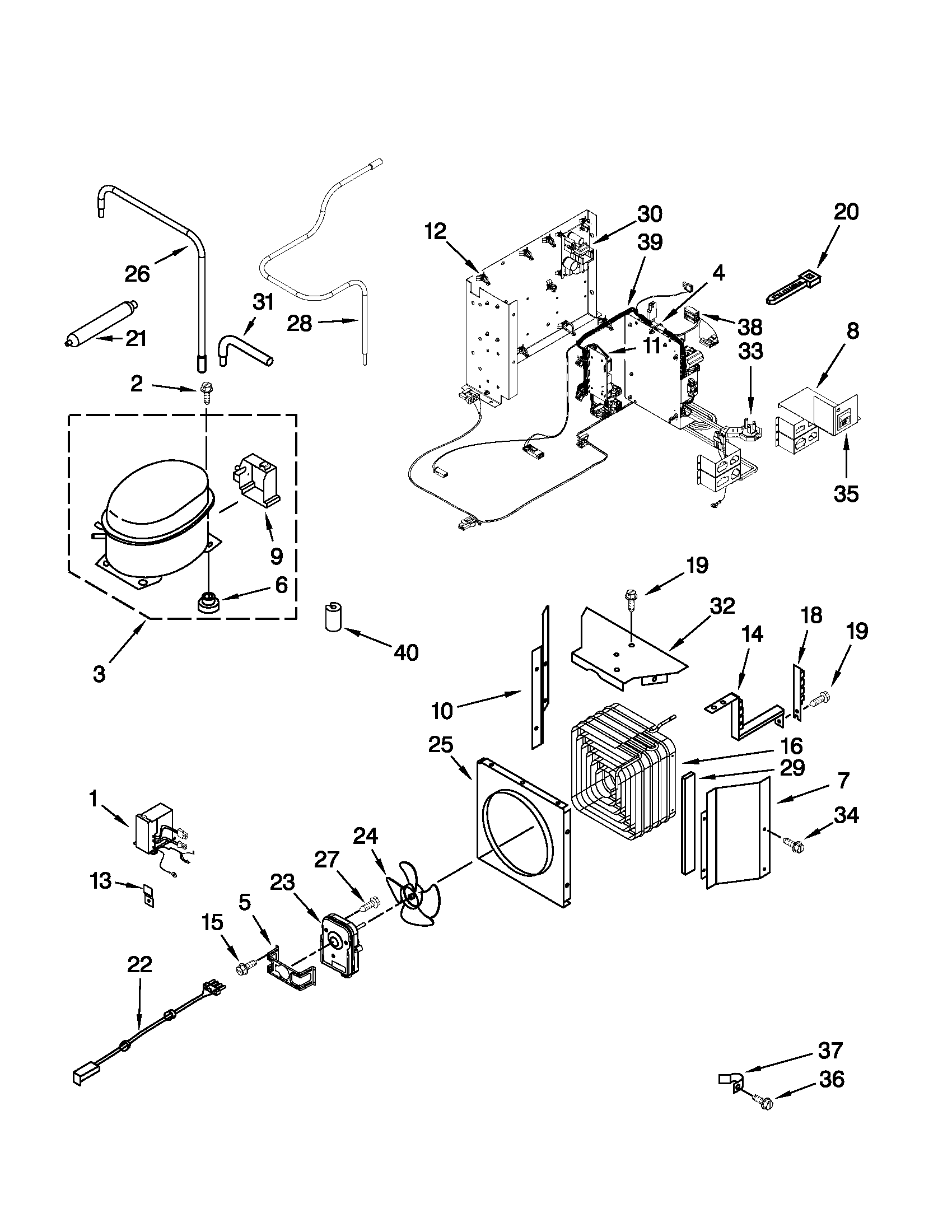 Jenn-Air JS48NXFXDW01 upper unit parts diagram
