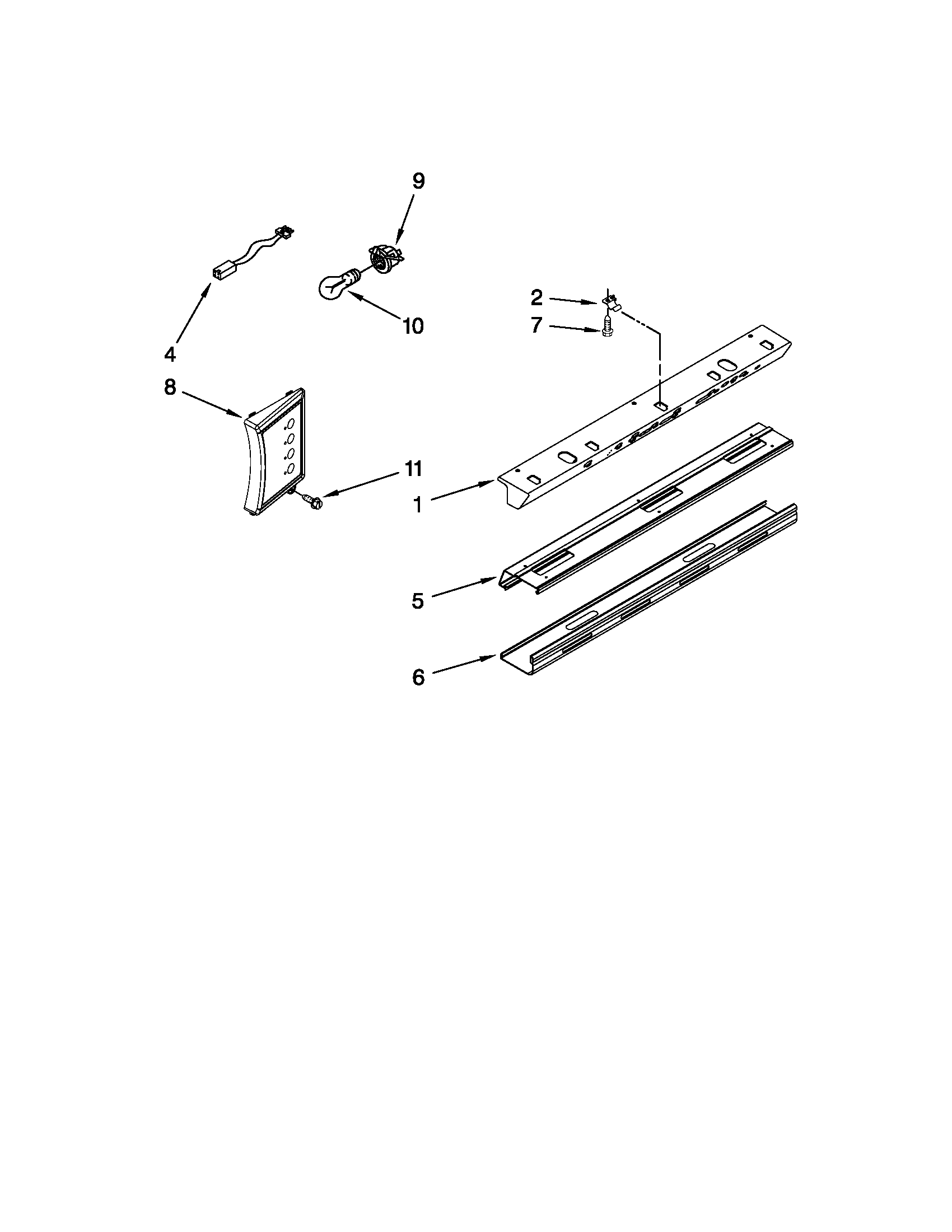 KitchenAid KSSS48QTB02 control panel parts diagram