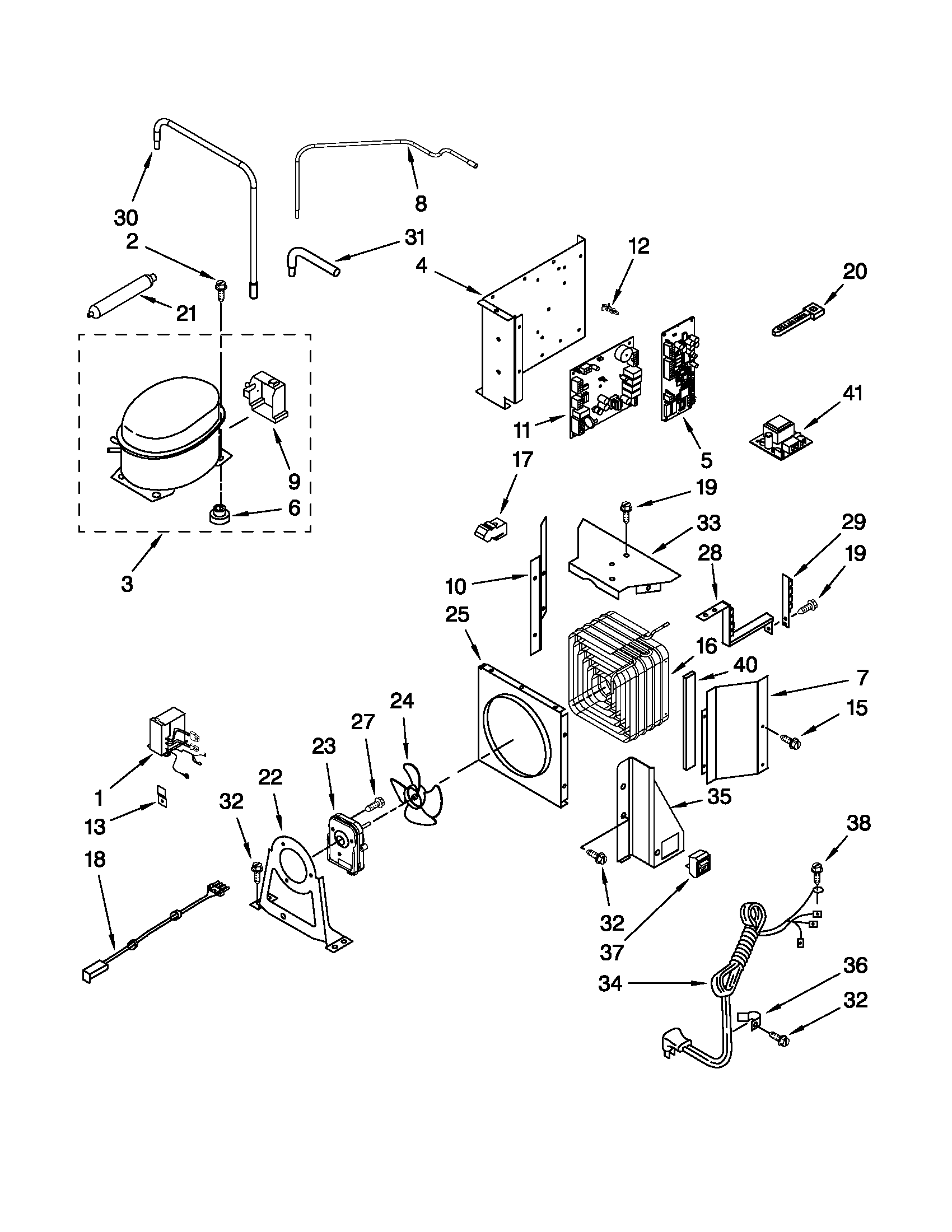 KitchenAid KSSS48QTB02 upper unit parts diagram