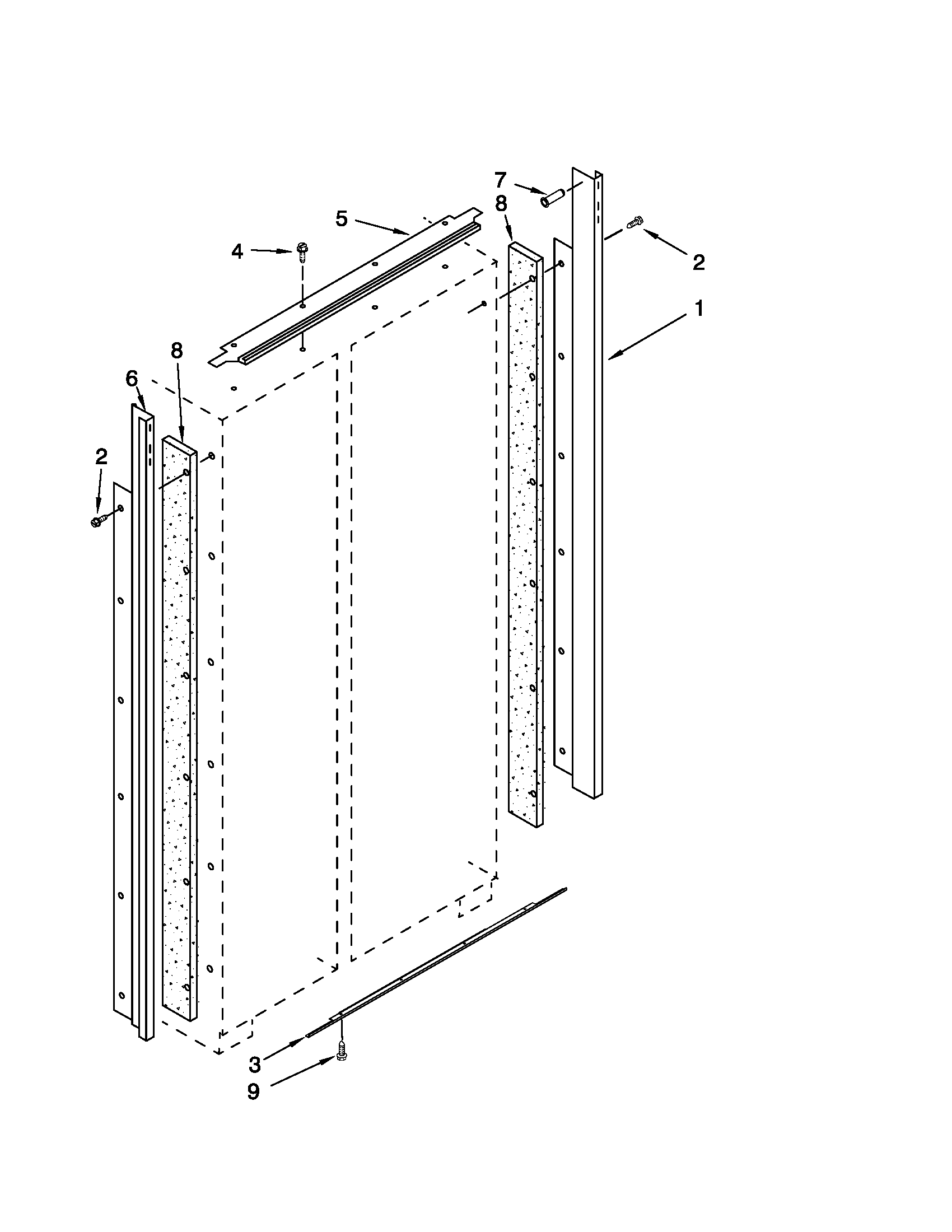 KitchenAid KSSC42QVS01 cabinet trim parts diagram