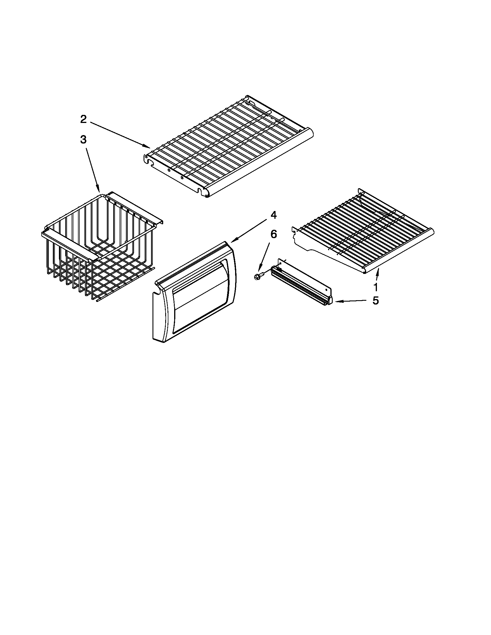 KitchenAid KSSC42QVS01 freezer shelf parts diagram