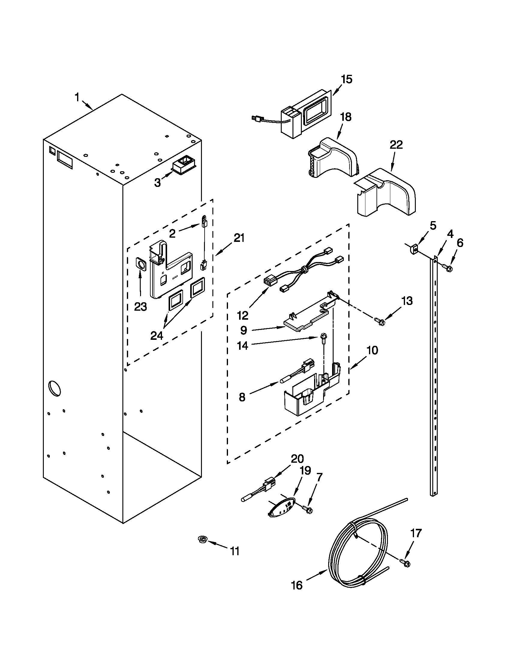 KitchenAid KSSC42QVS01 refrigerator liner parts diagram