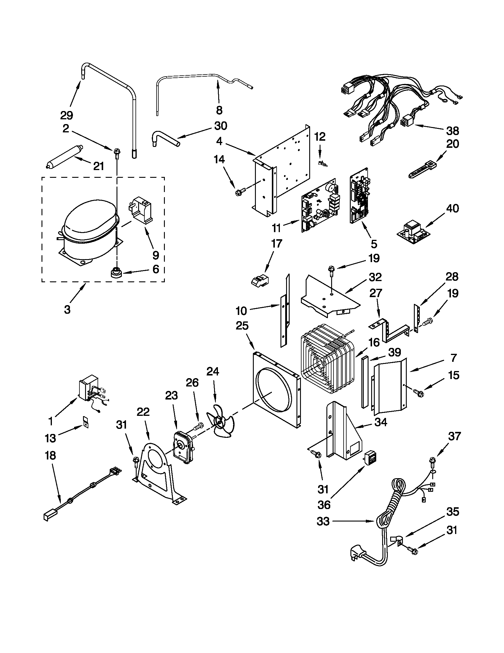 KitchenAid KSSC42QVS01 upper unit parts diagram