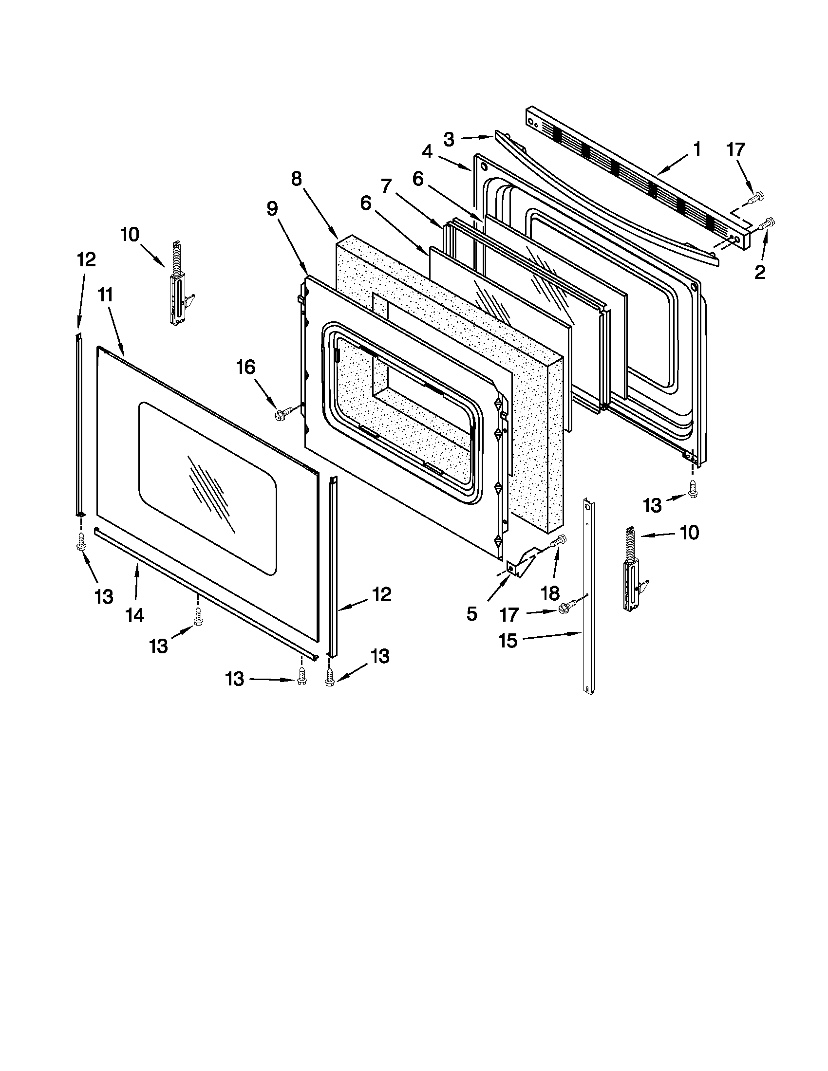 Whirlpool WFE371LVQ1 door parts diagram