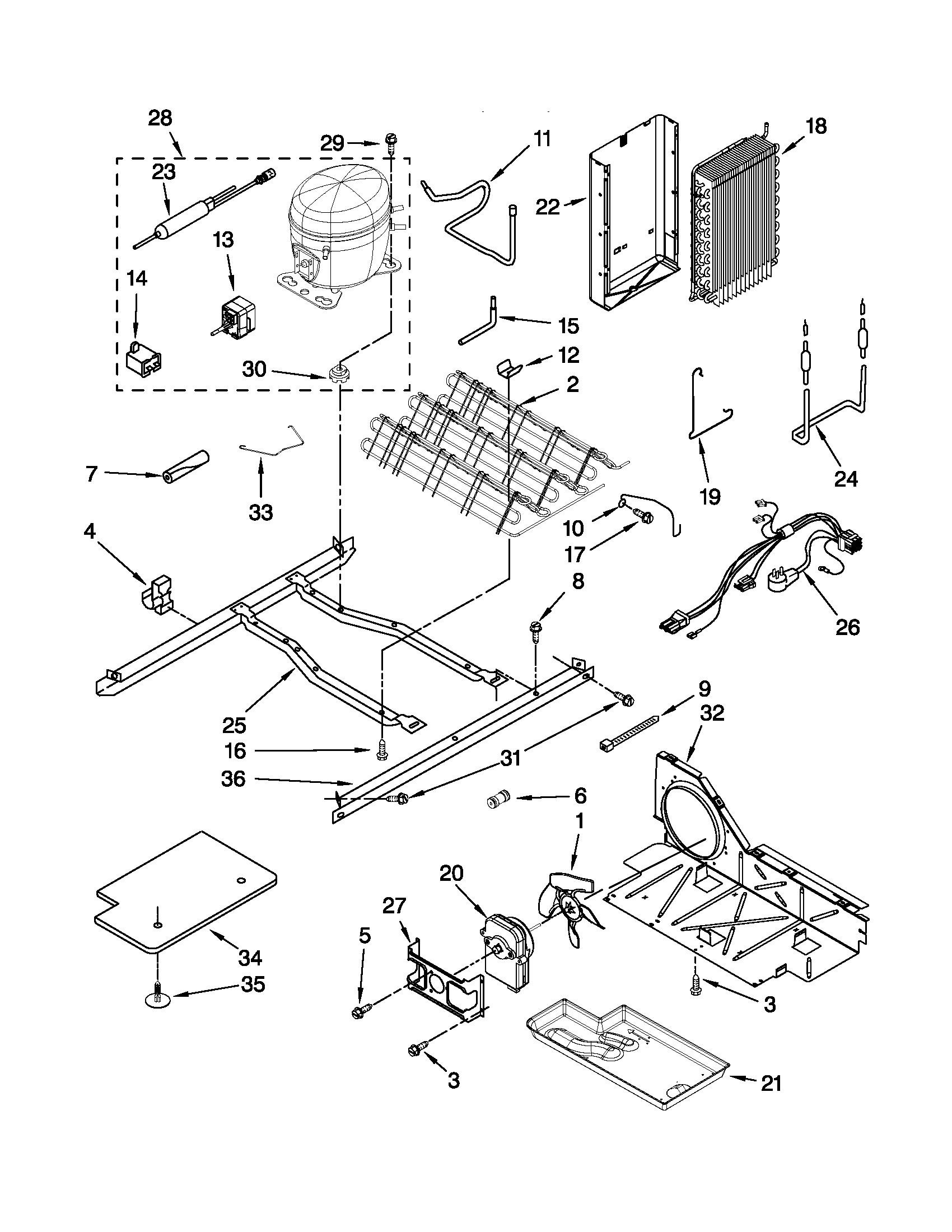 Whirlpool ED5FVGXWS08 unit parts diagram