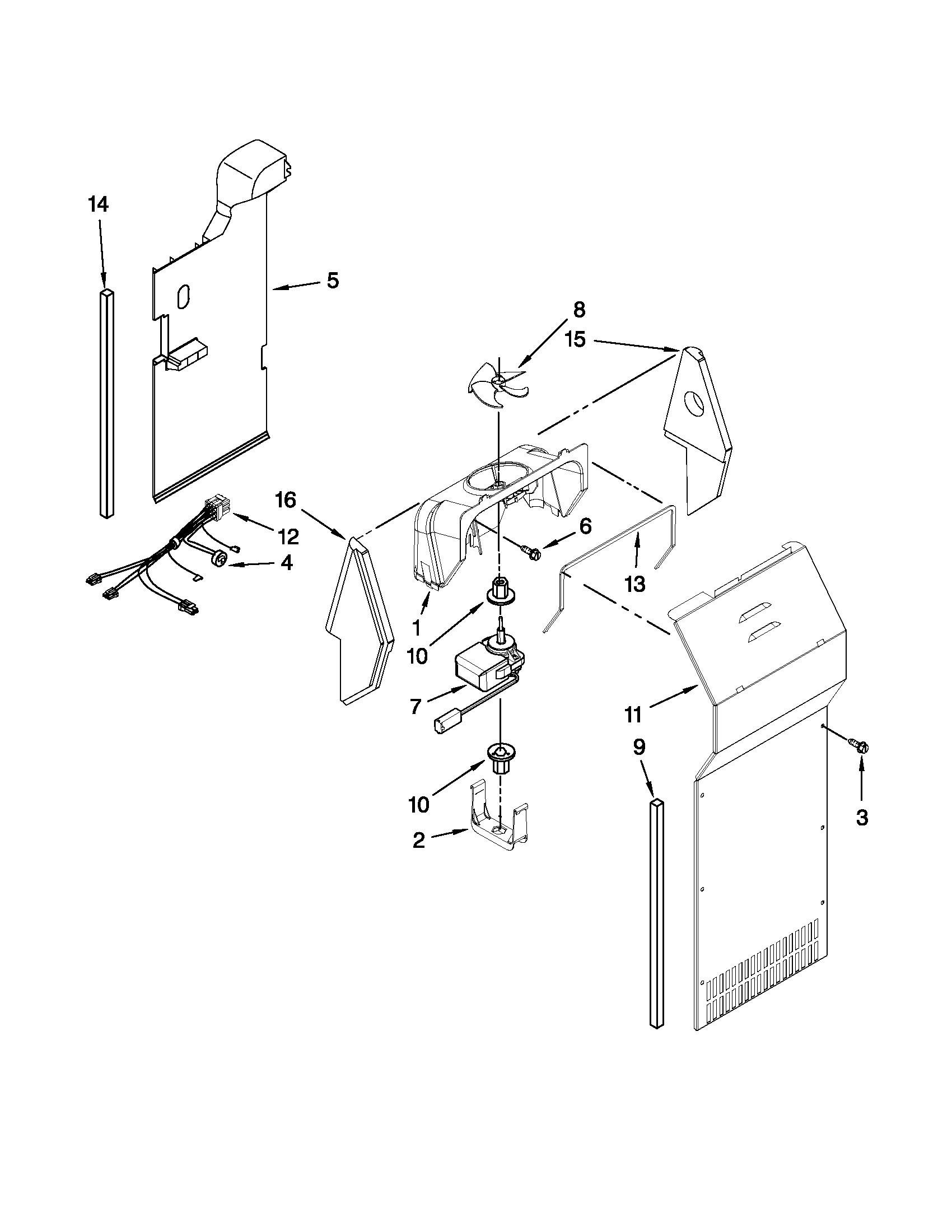 Whirlpool ED5FVGXWS08 air flow parts diagram