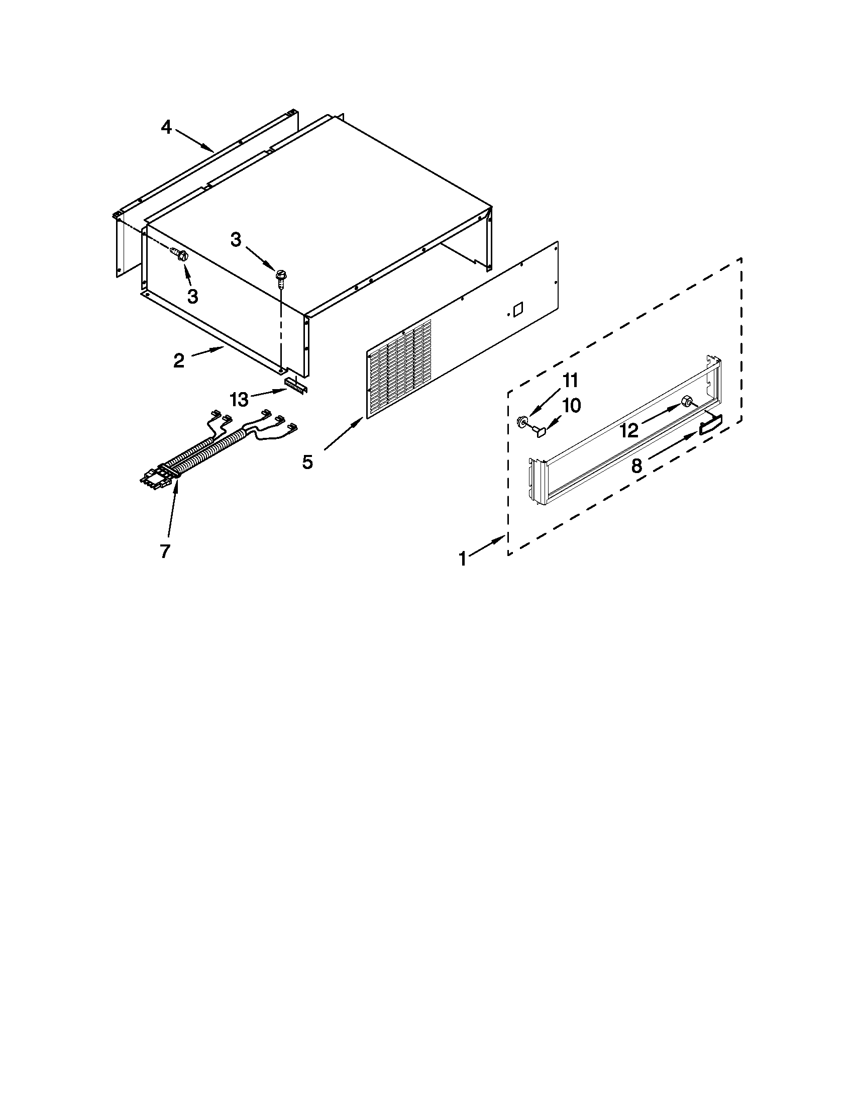 KitchenAid KSSS36QTX04 top grille and unit cover parts diagram