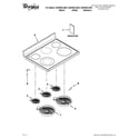 Whirlpool GGE390LXS02 cooktop parts diagram