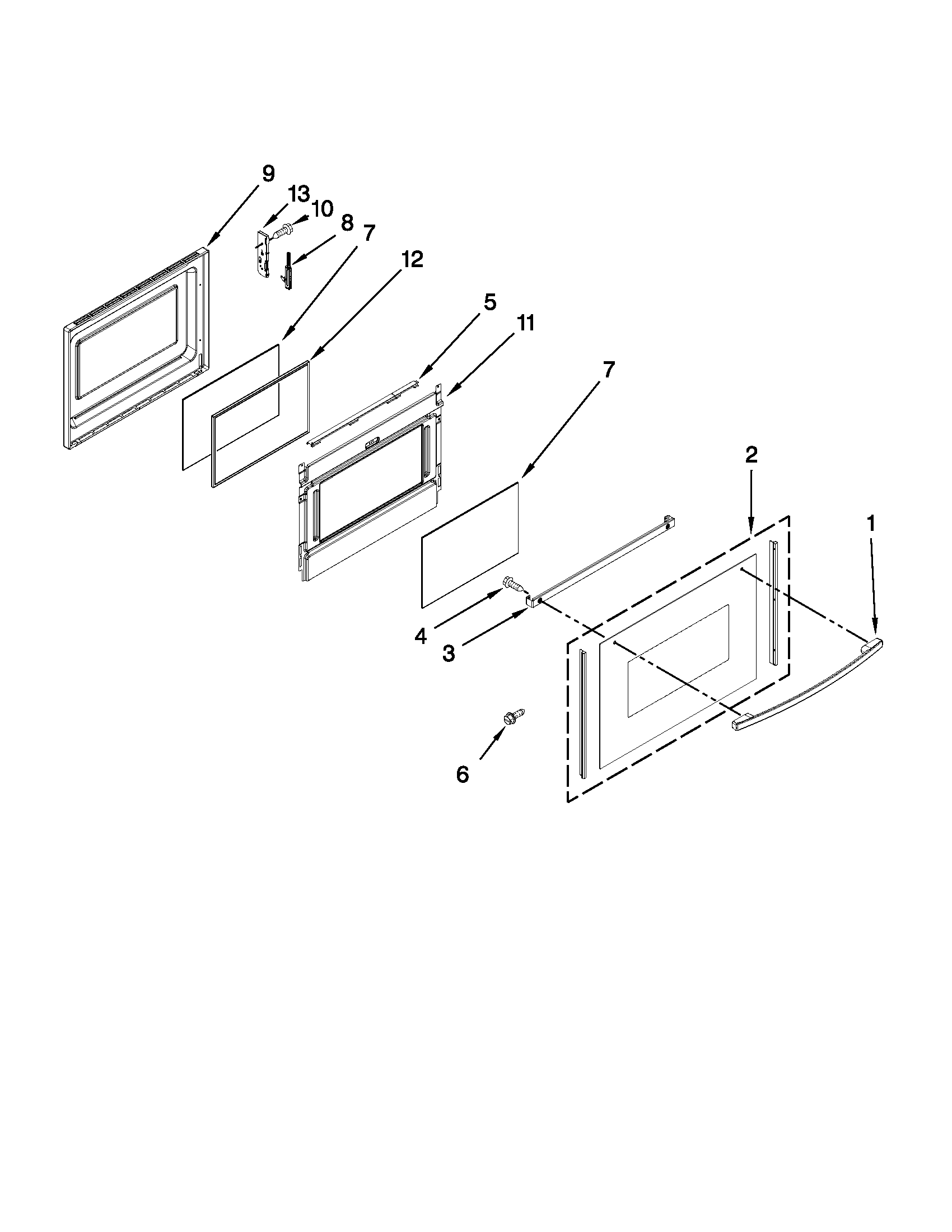 Whirlpool GGE390LXS02 lower door parts diagram