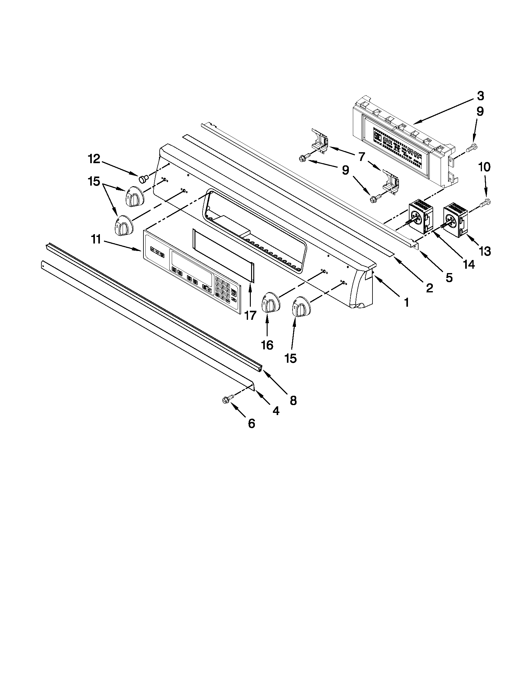 KitchenAid YKESS907SS04 control panel parts diagram