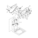 Whirlpool 7MWTW1602AW0 controls and water inlet parts diagram