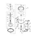 Whirlpool 7MWTW1602AW0 basket and tub parts diagram