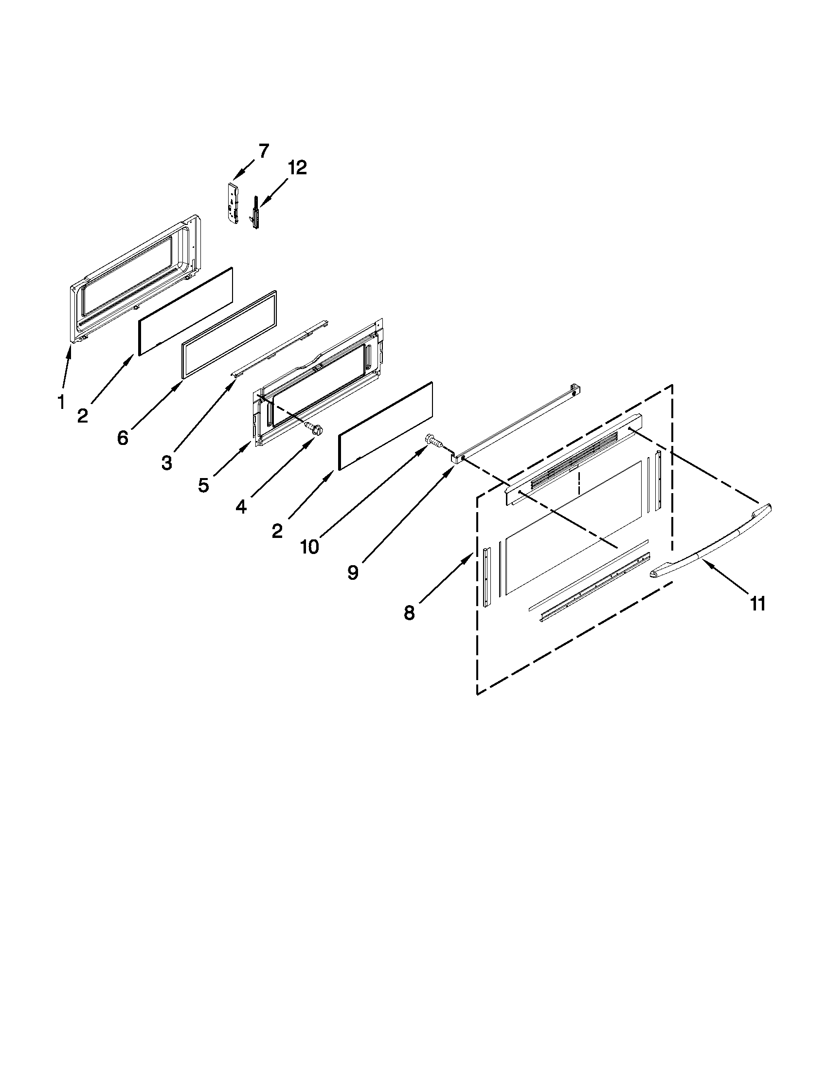 Maytag MET8885XB01 upper door parts diagram
