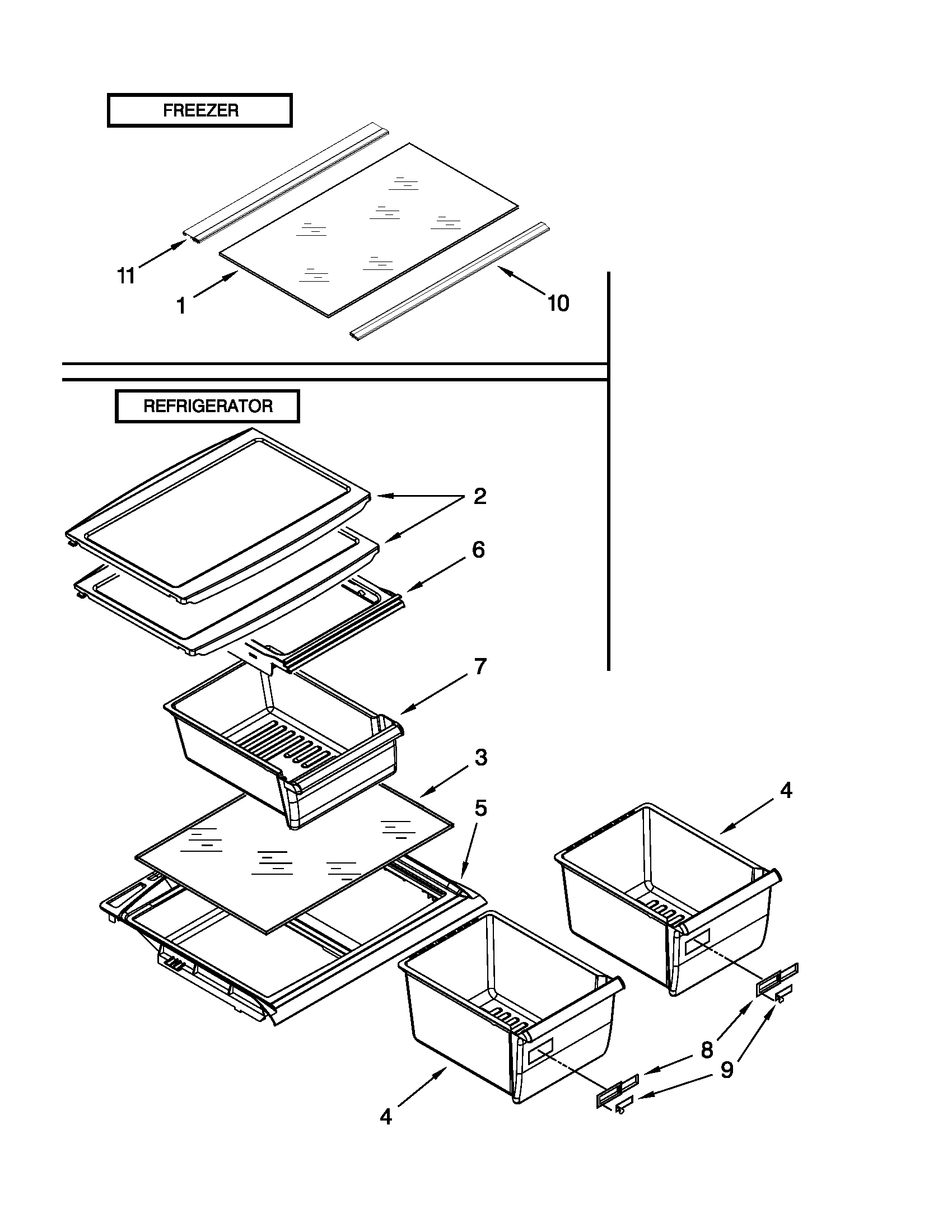 Maytag M8RXCGFXW02 shelf parts diagram