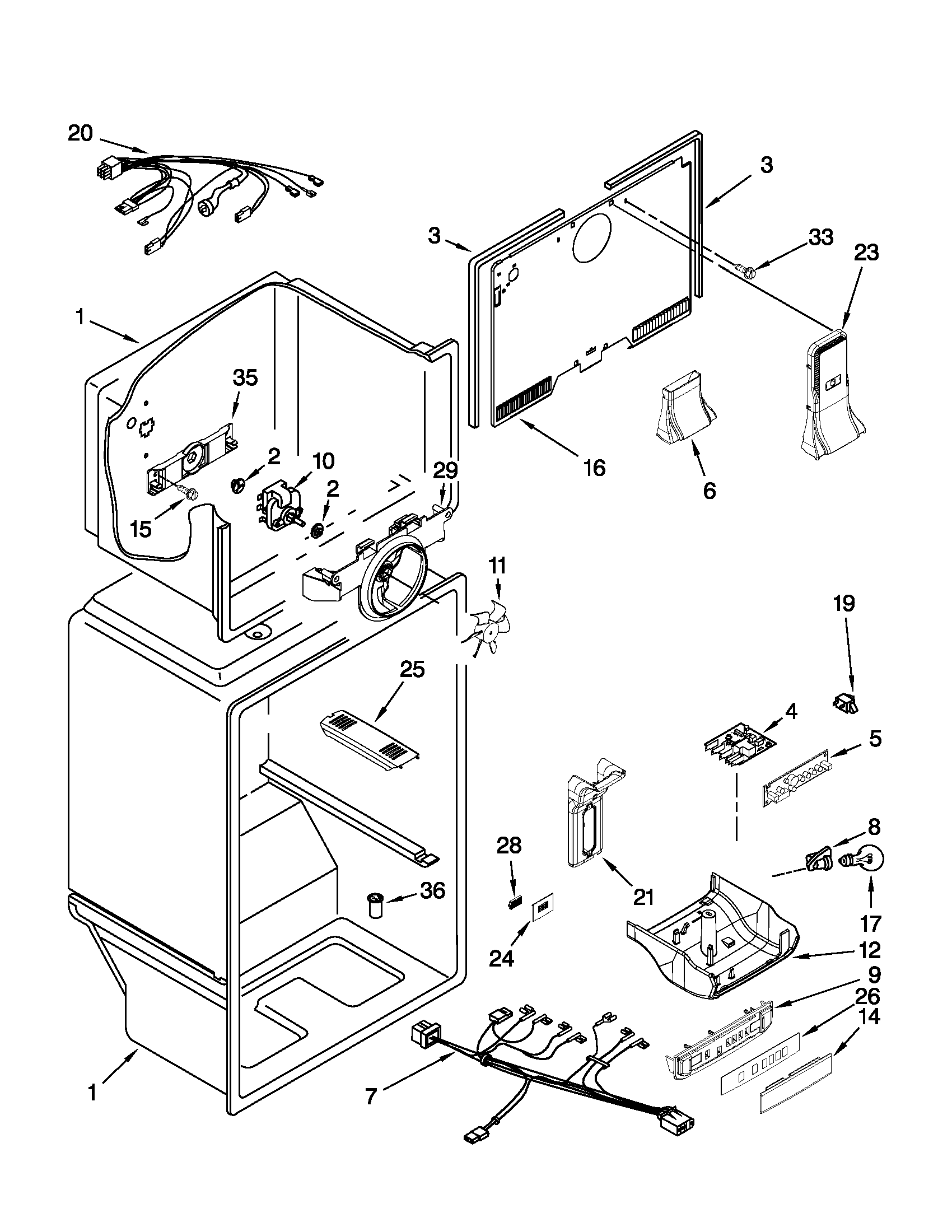 Whirlpool WRT571SMYW00 liner parts diagram
