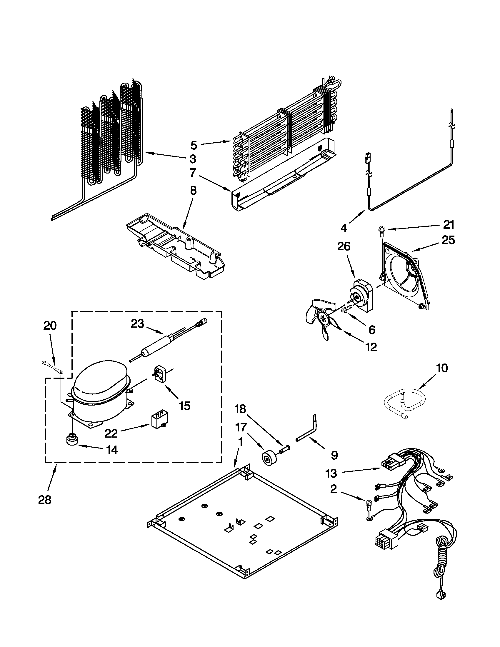 Whirlpool WRT571SMYW00 unit parts diagram
