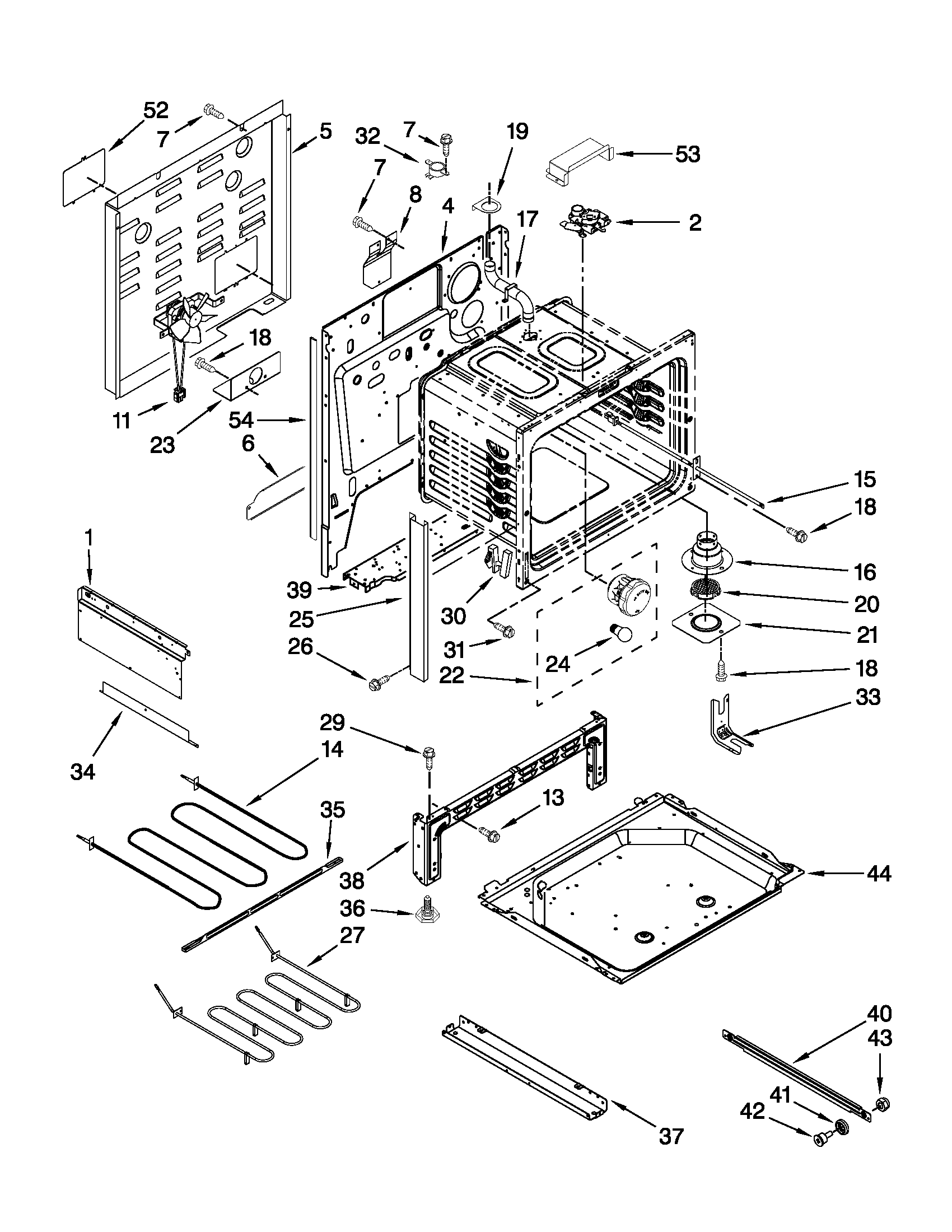 Whirlpool GY397LXUB03 chassis parts diagram