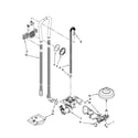 Maytag MDB4630AWS2 fill, drain and overfill parts diagram