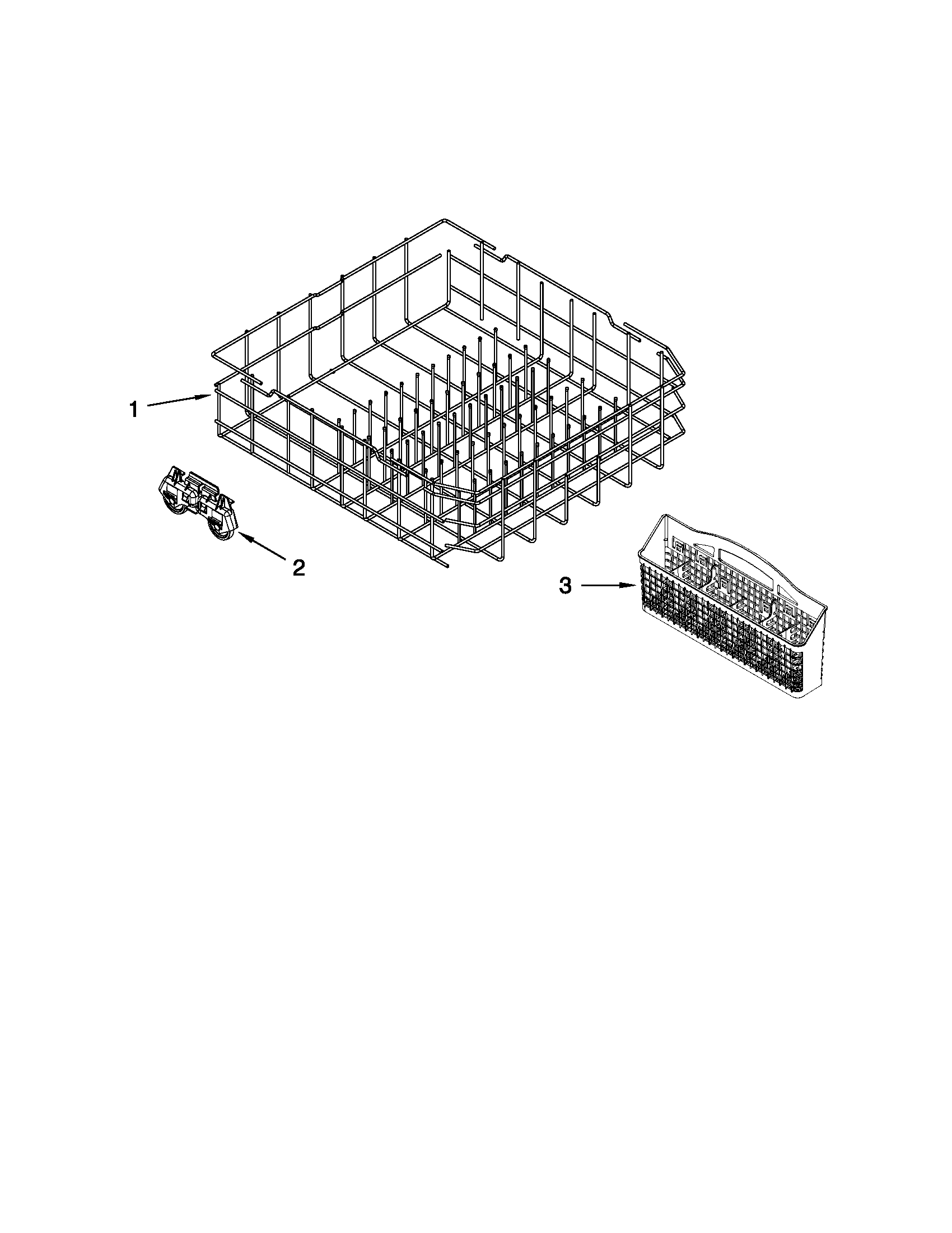 Maytag MDB4630AWW2 lower rack parts diagram