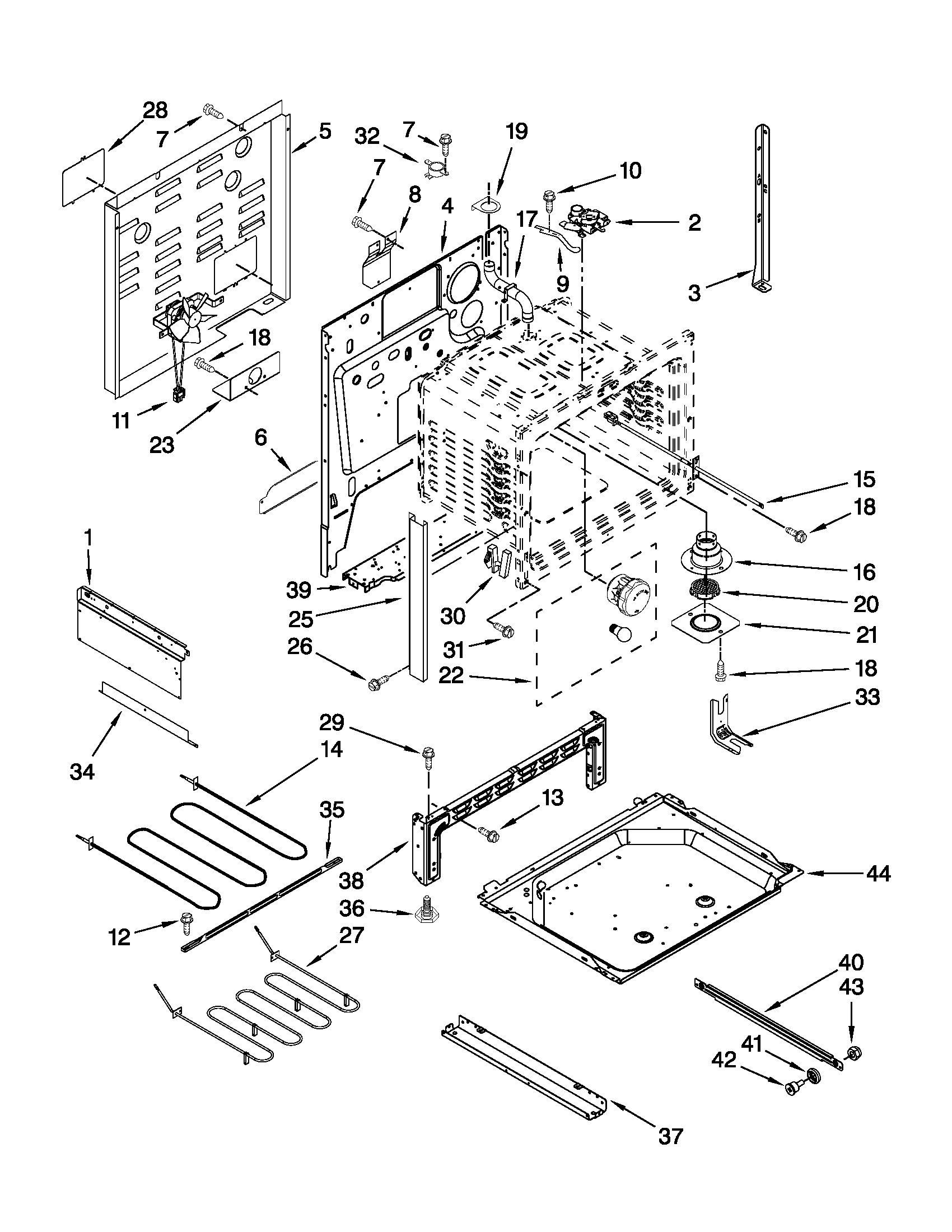 Maytag MES5752BAS17 chassis parts diagram