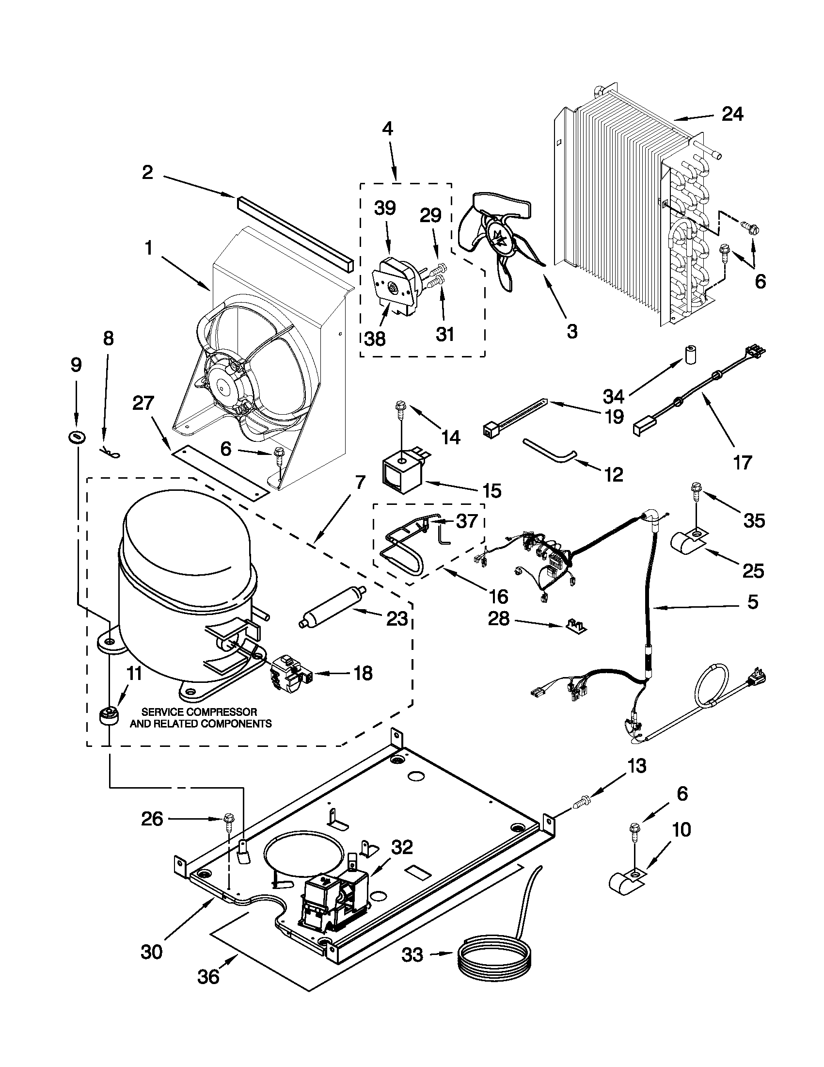 KitchenAid KUIC18PNXS2 unit parts diagram