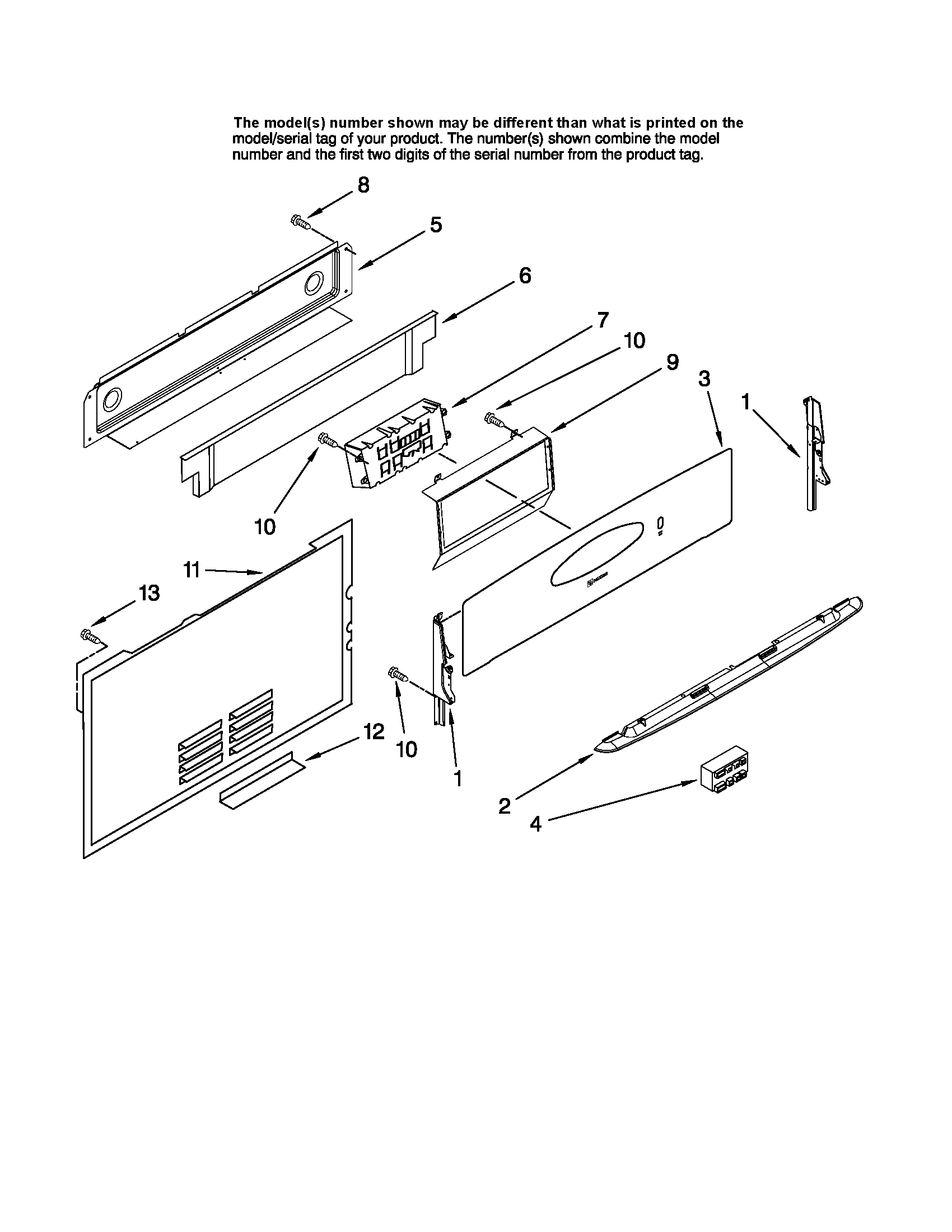 Maytag MGRH865QDS12 control panel parts diagram