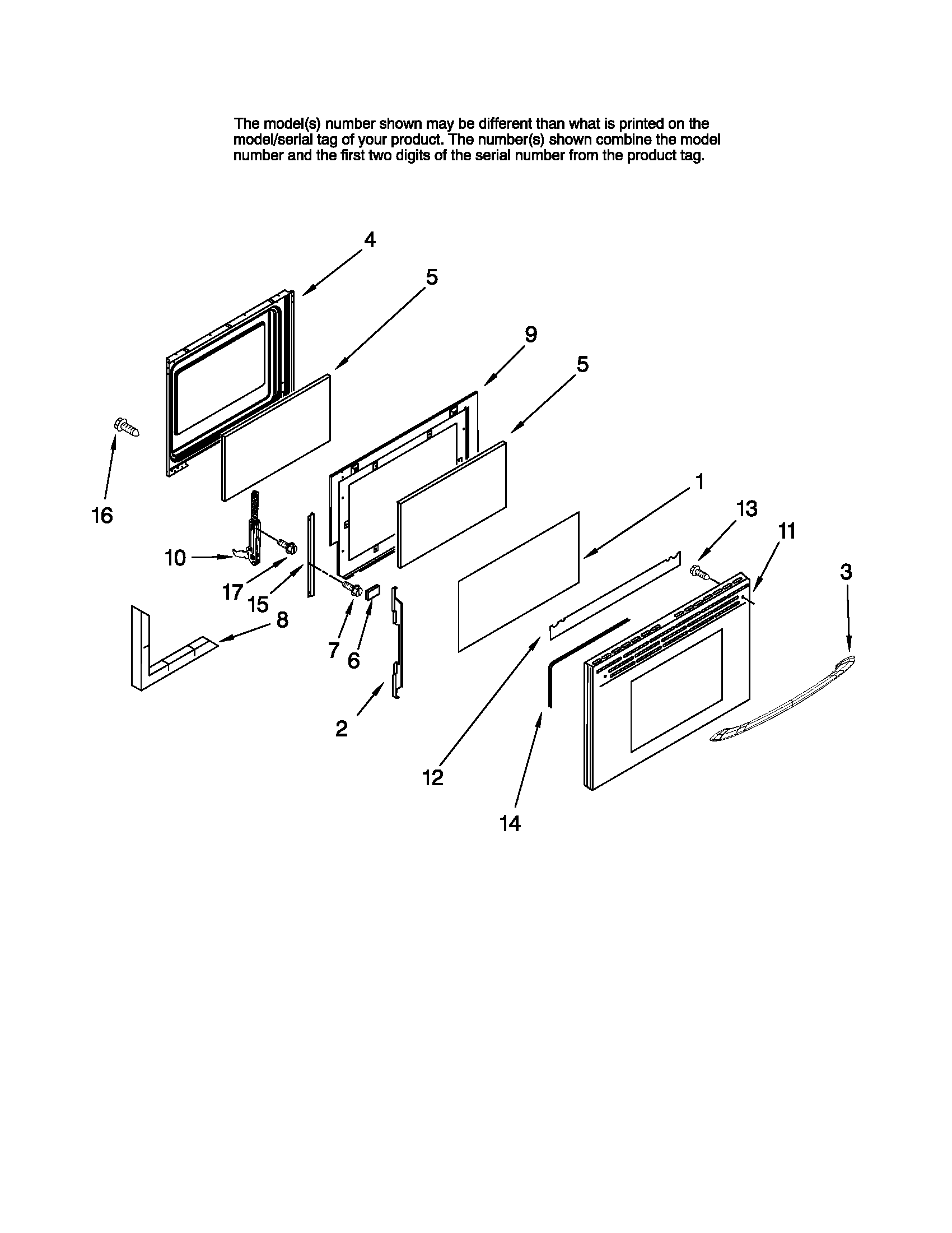 Maytag MGRH865QDS12 door parts diagram