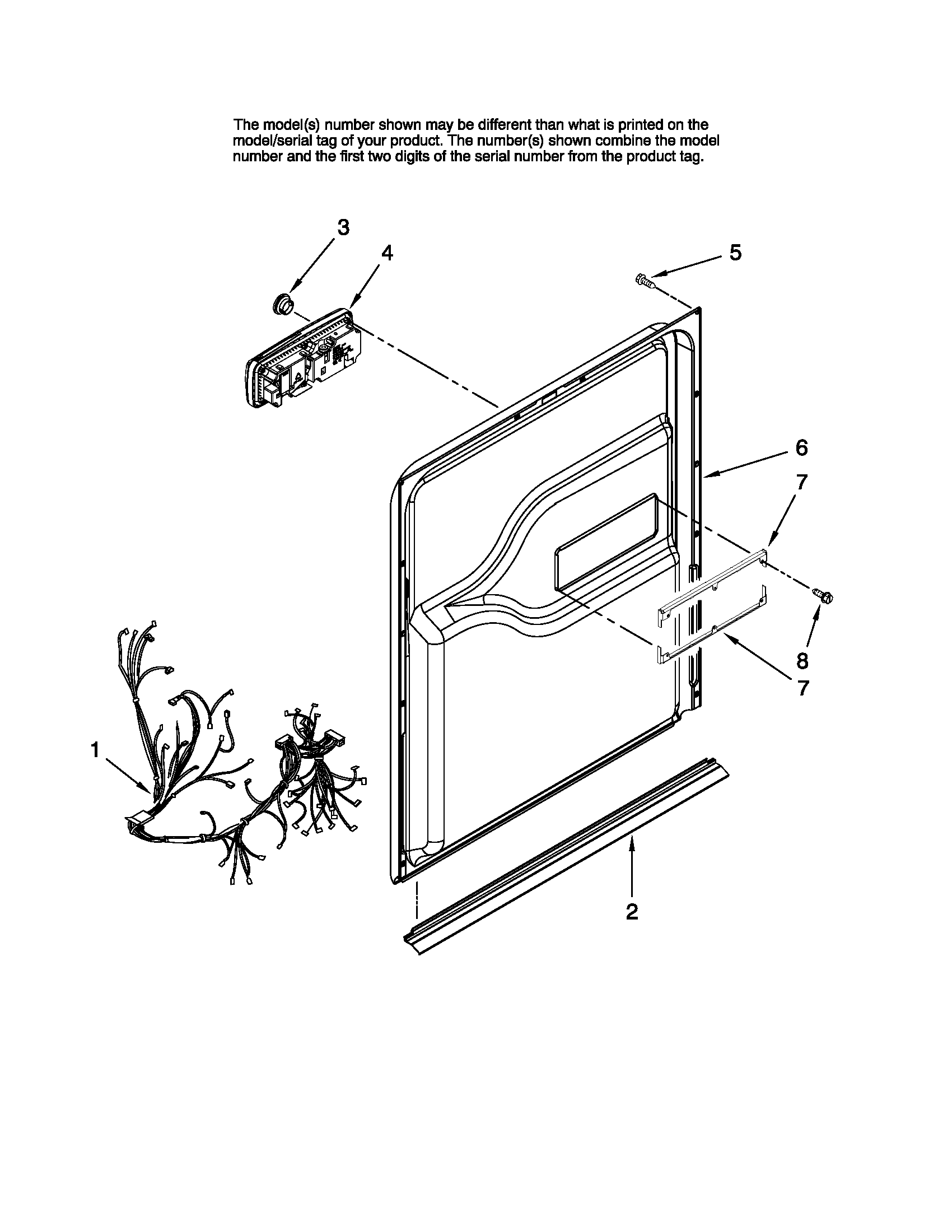 Maytag MDB8951BWQ0 door and latch parts diagram