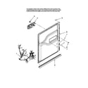 Maytag MDB8951BWQ0 door and latch parts diagram