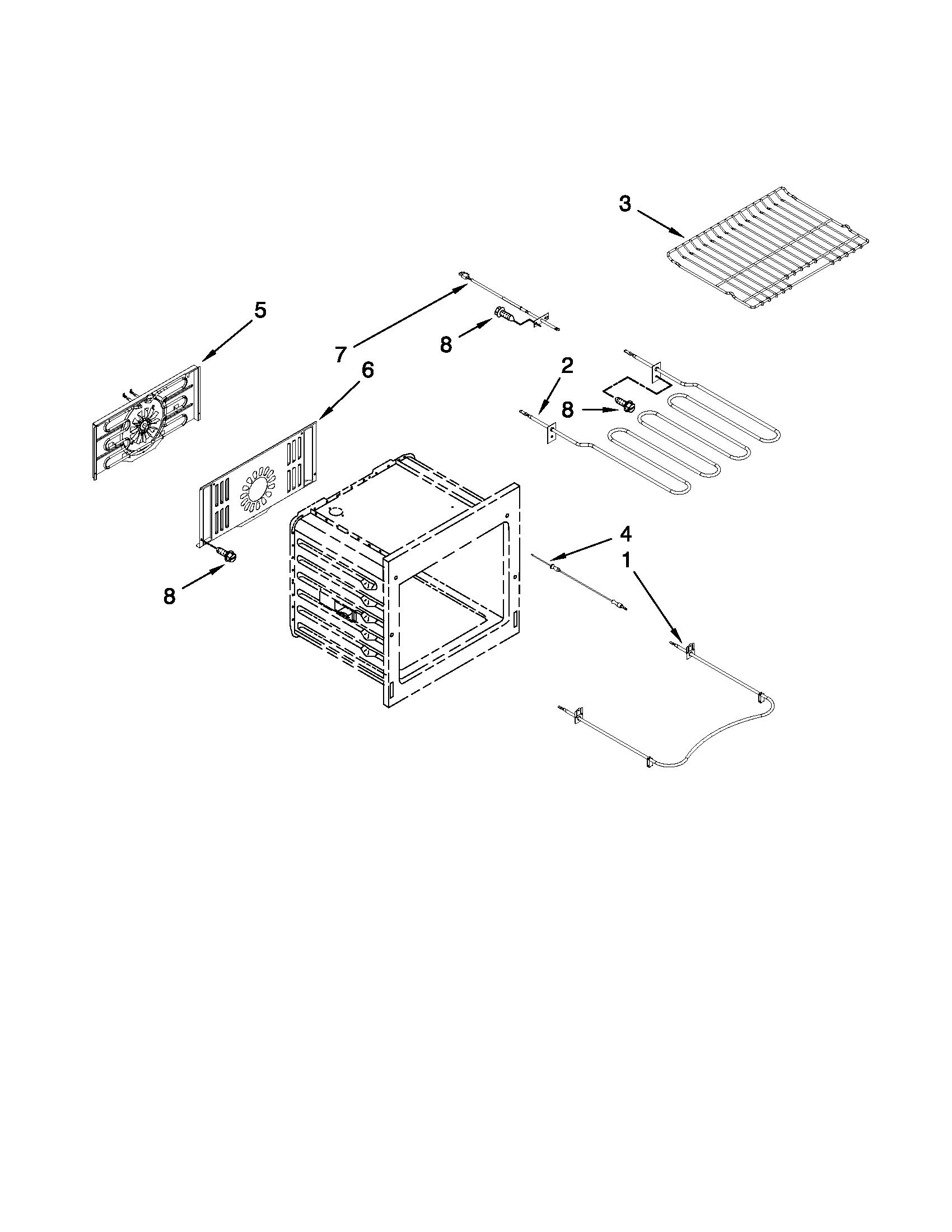Jenn-Air JES9860CCS01 internal oven parts diagram
