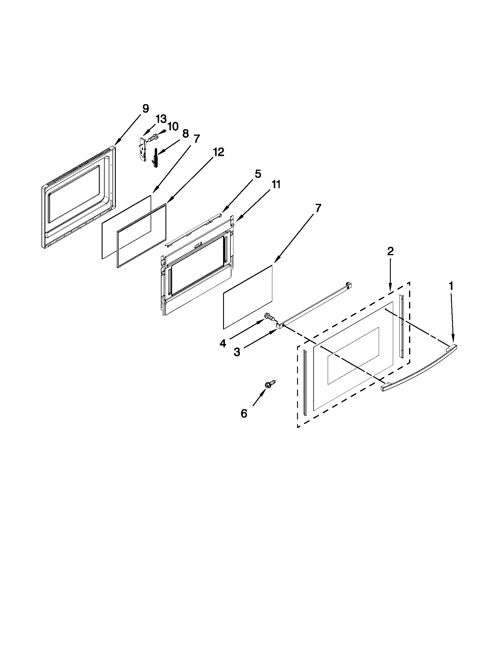 Whirlpool GGE388LXQ00 lower door parts diagram