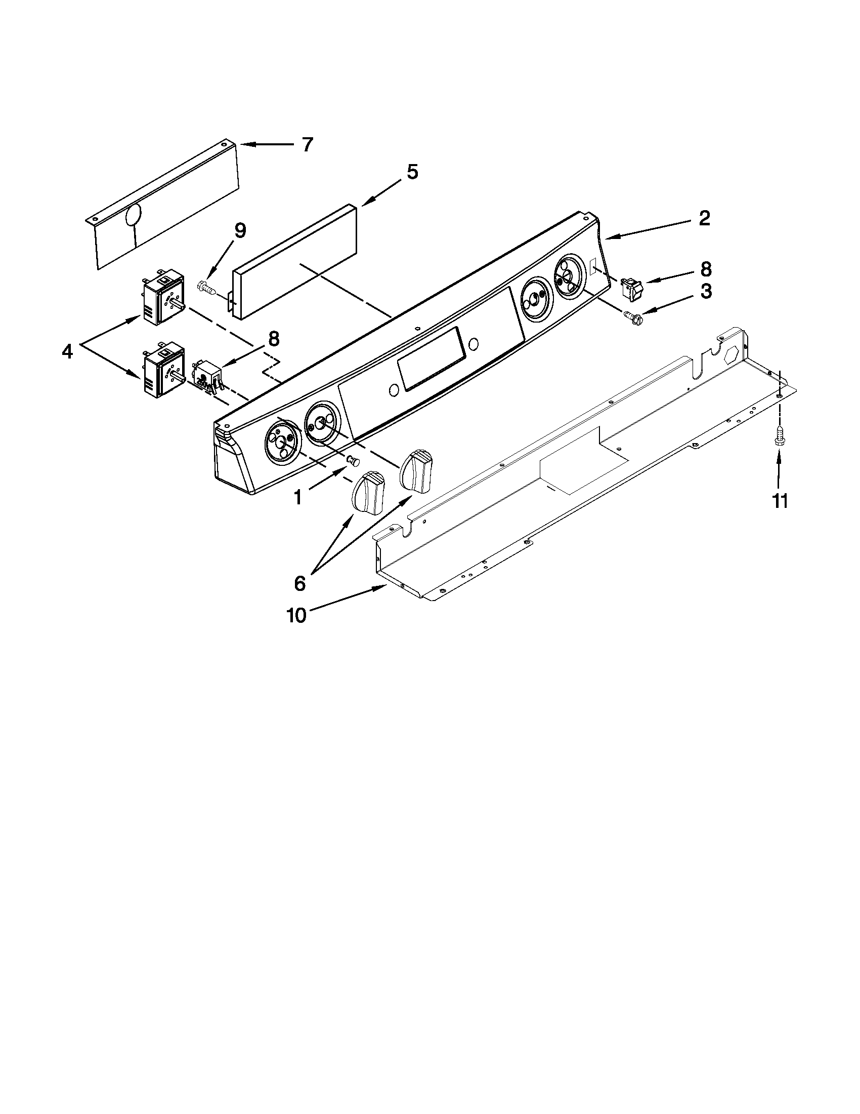Jenn-Air JES9750CAS01 control panel parts diagram