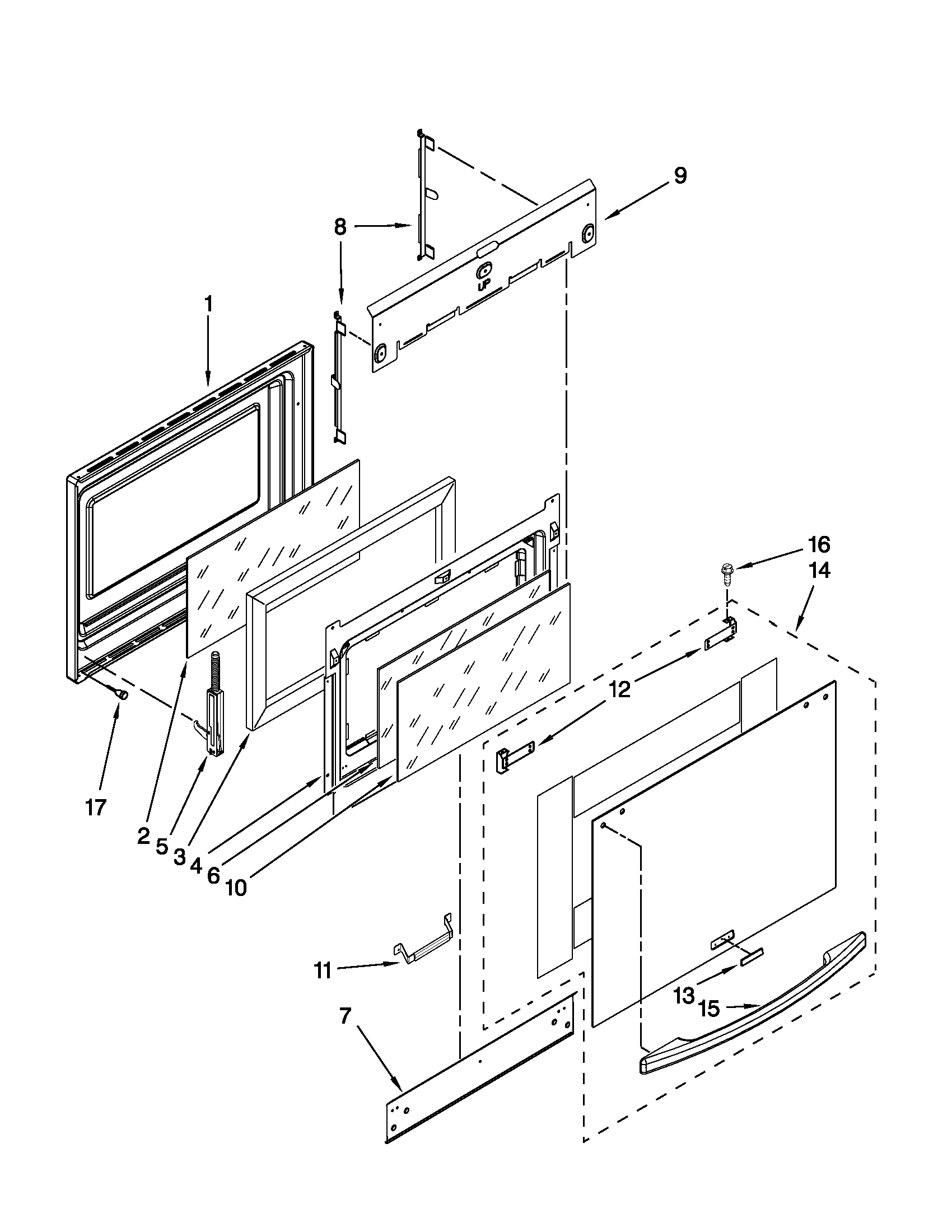 KitchenAid KESS907SSS02 door parts diagram