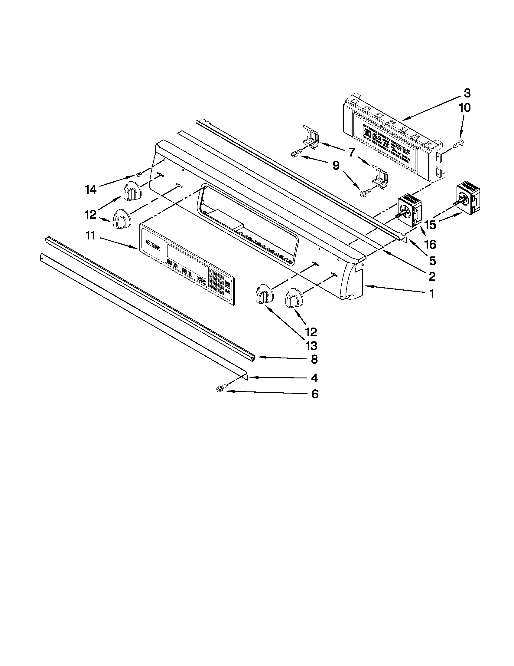 KitchenAid KESS907SSS02 control panel parts diagram