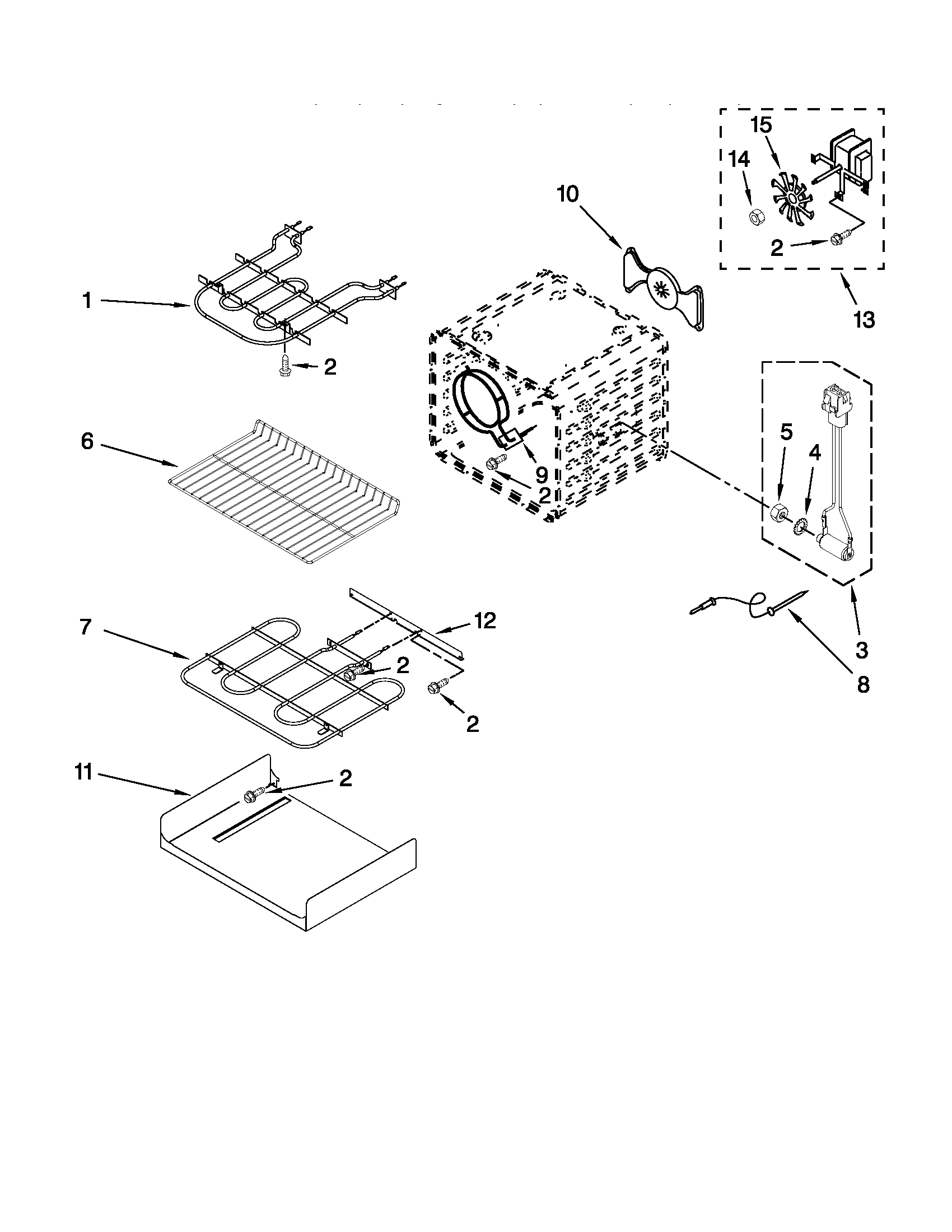 KitchenAid KESS907SSS02 internal oven parts diagram