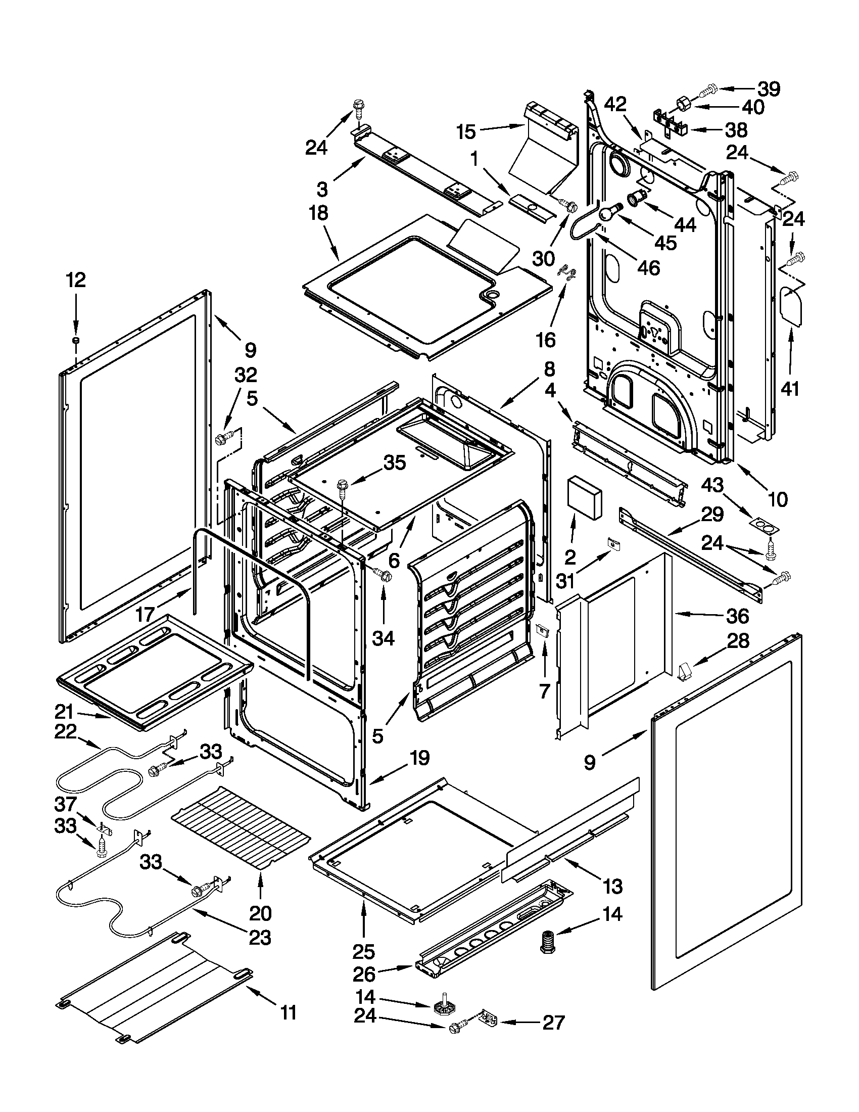 Estate TEP222VAQ0 chassis parts diagram