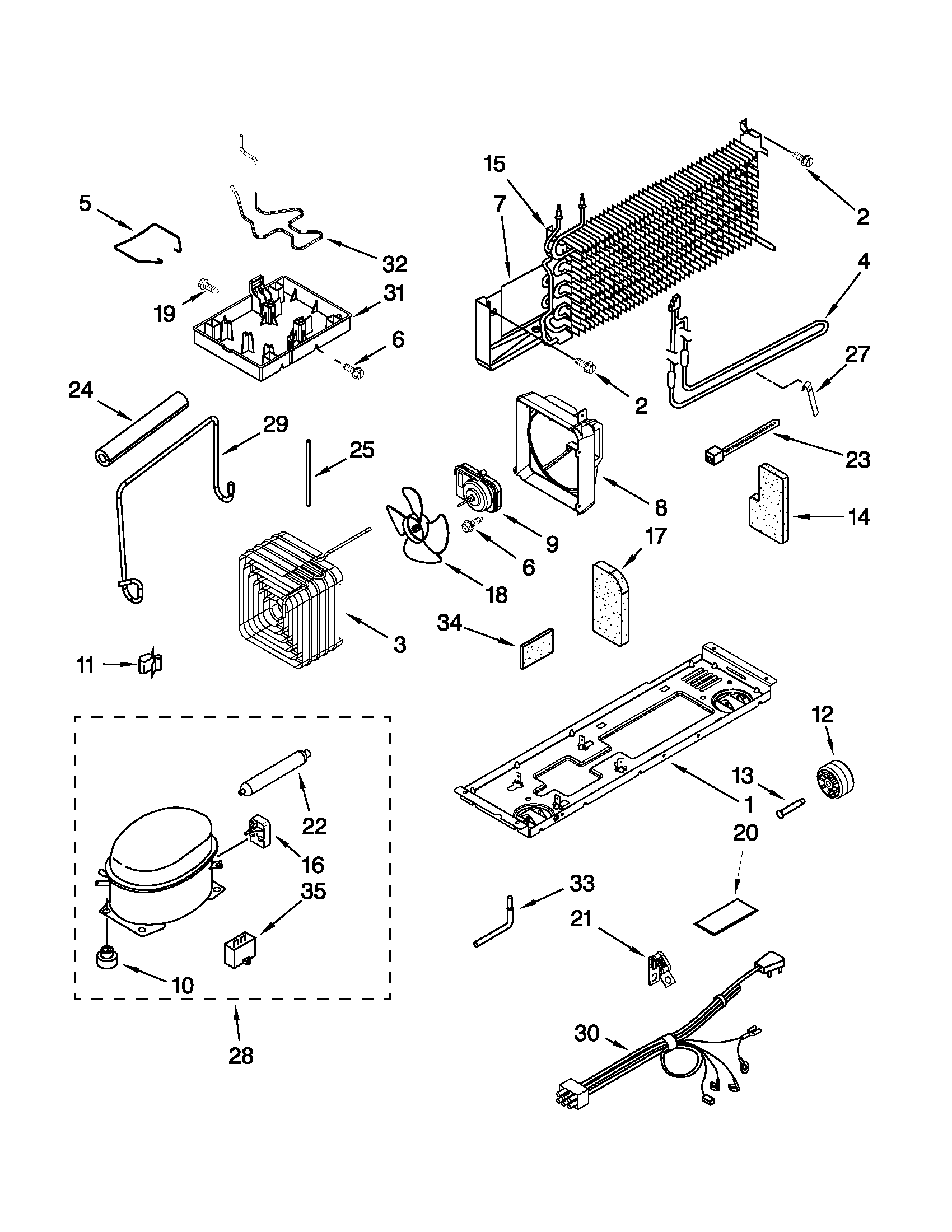 Whirlpool W8TXNGMWQ02 unit parts diagram