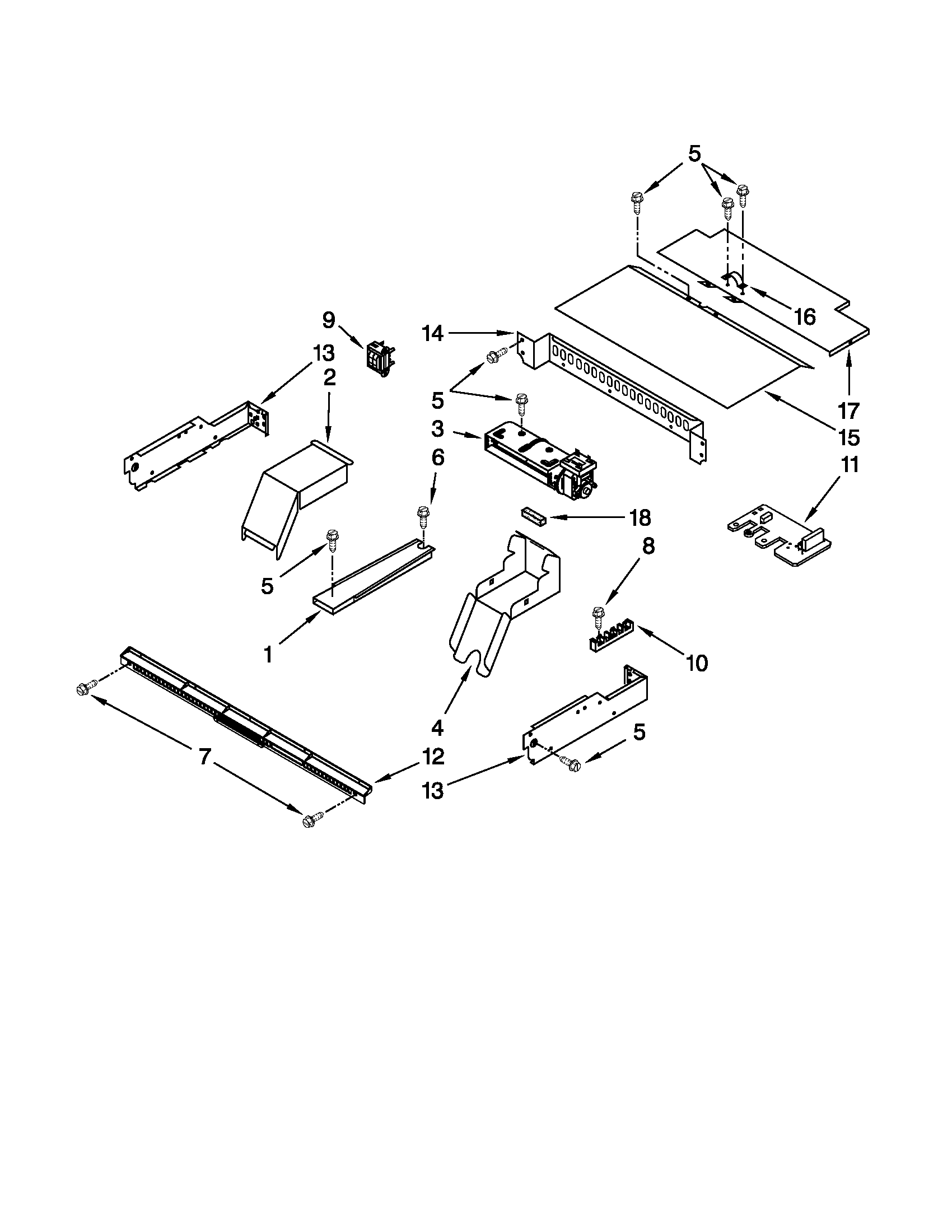 Whirlpool GBS279PVQ04 top venting parts diagram