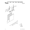 Whirlpool DU1055XTVQA door and panel parts diagram