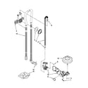 Whirlpool DU1055XTVQA fill, drain and overfill parts diagram