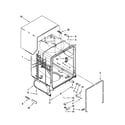 Whirlpool DU1055XTVQA tub and frame parts diagram