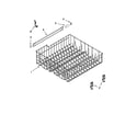 Whirlpool DU1055XTVQA upper rack and track parts diagram