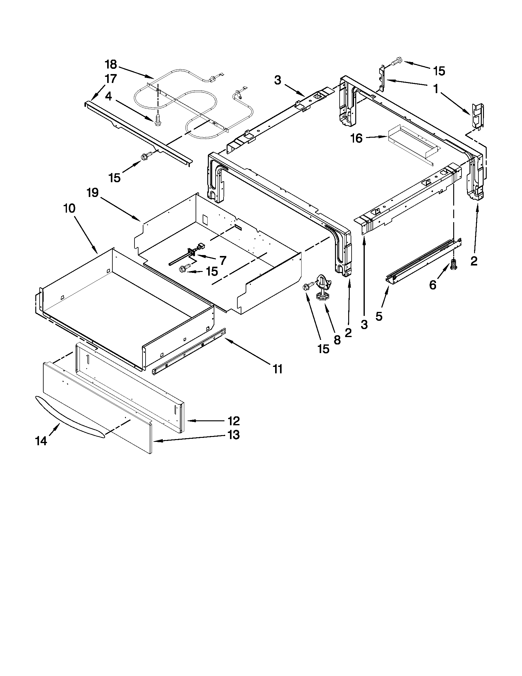 KitchenAid KESS907SWW05 drawer parts diagram
