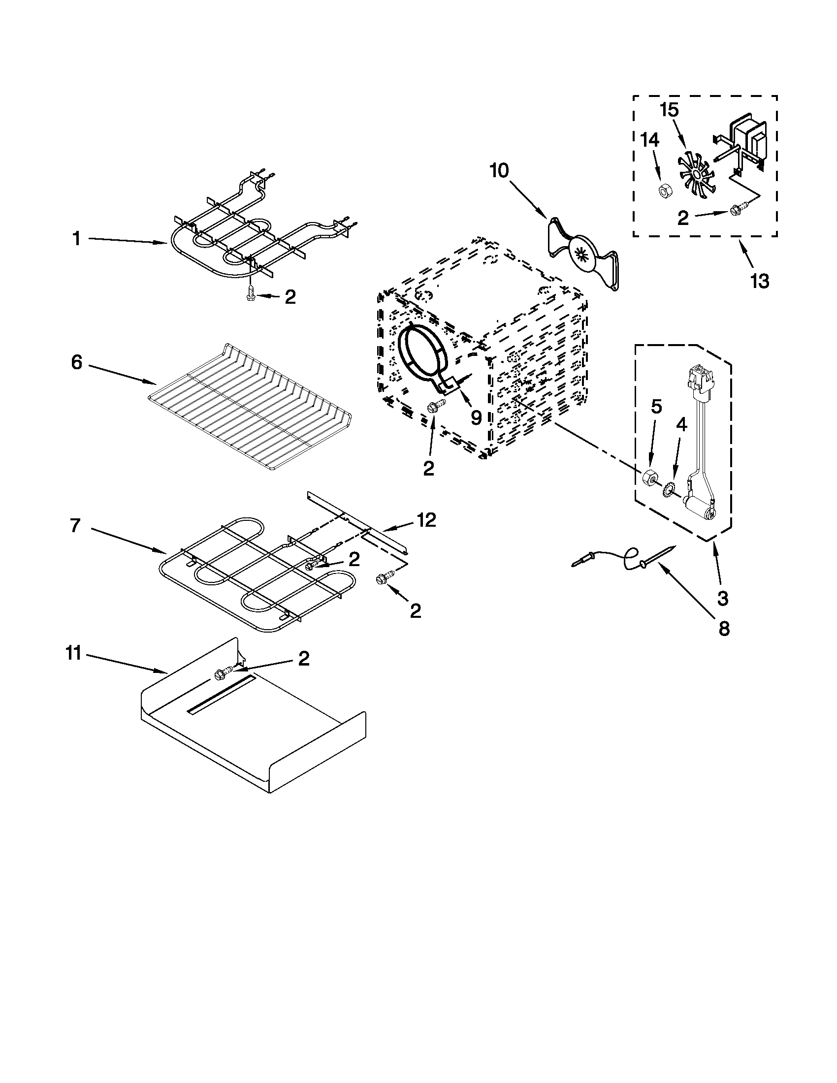 KitchenAid KESS907SWW05 internal oven parts diagram