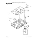 Jenn-Air JGC8430CDW11 cooktop, burner and grate parts diagram