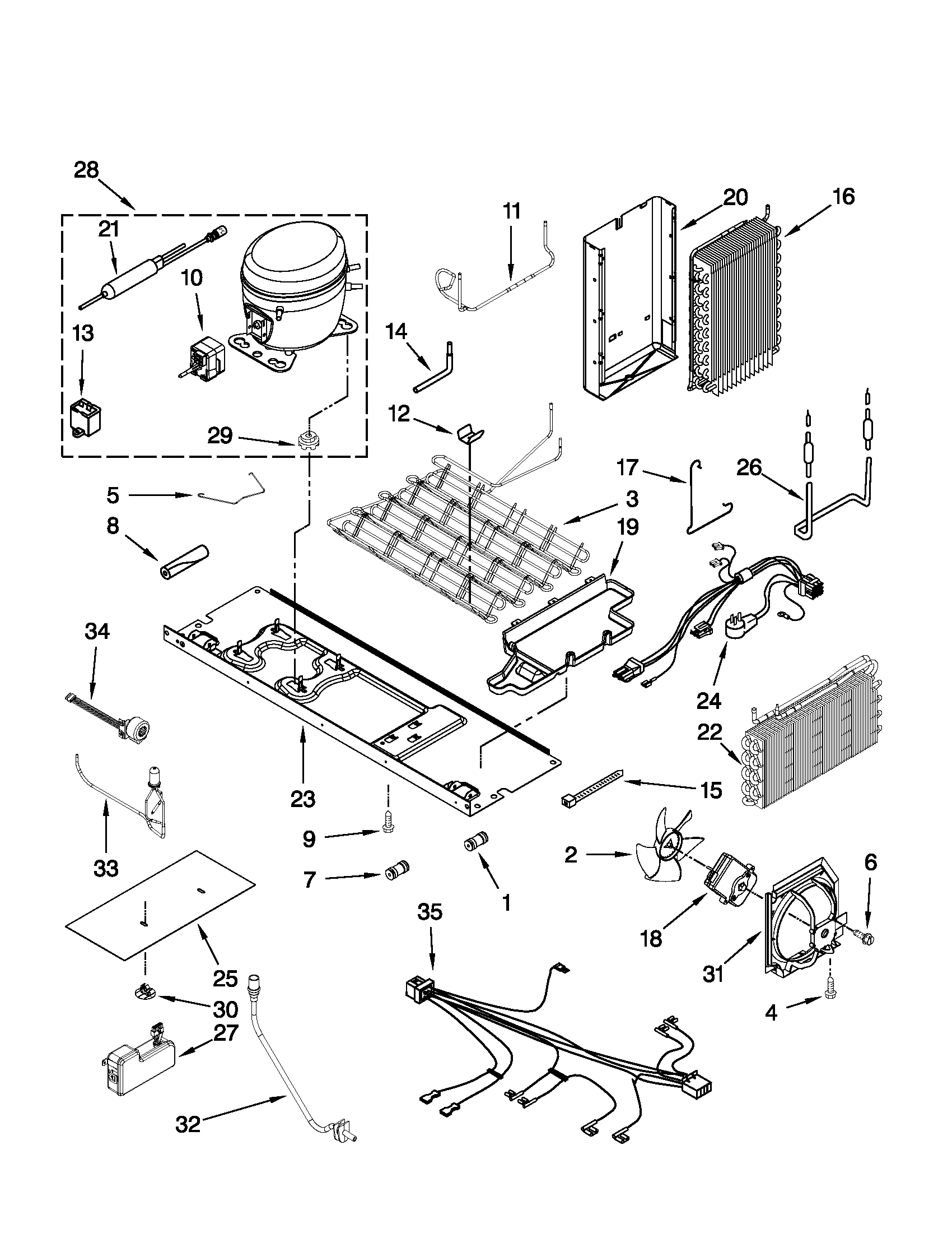 KitchenAid KSF26C7XYY02 unit parts diagram