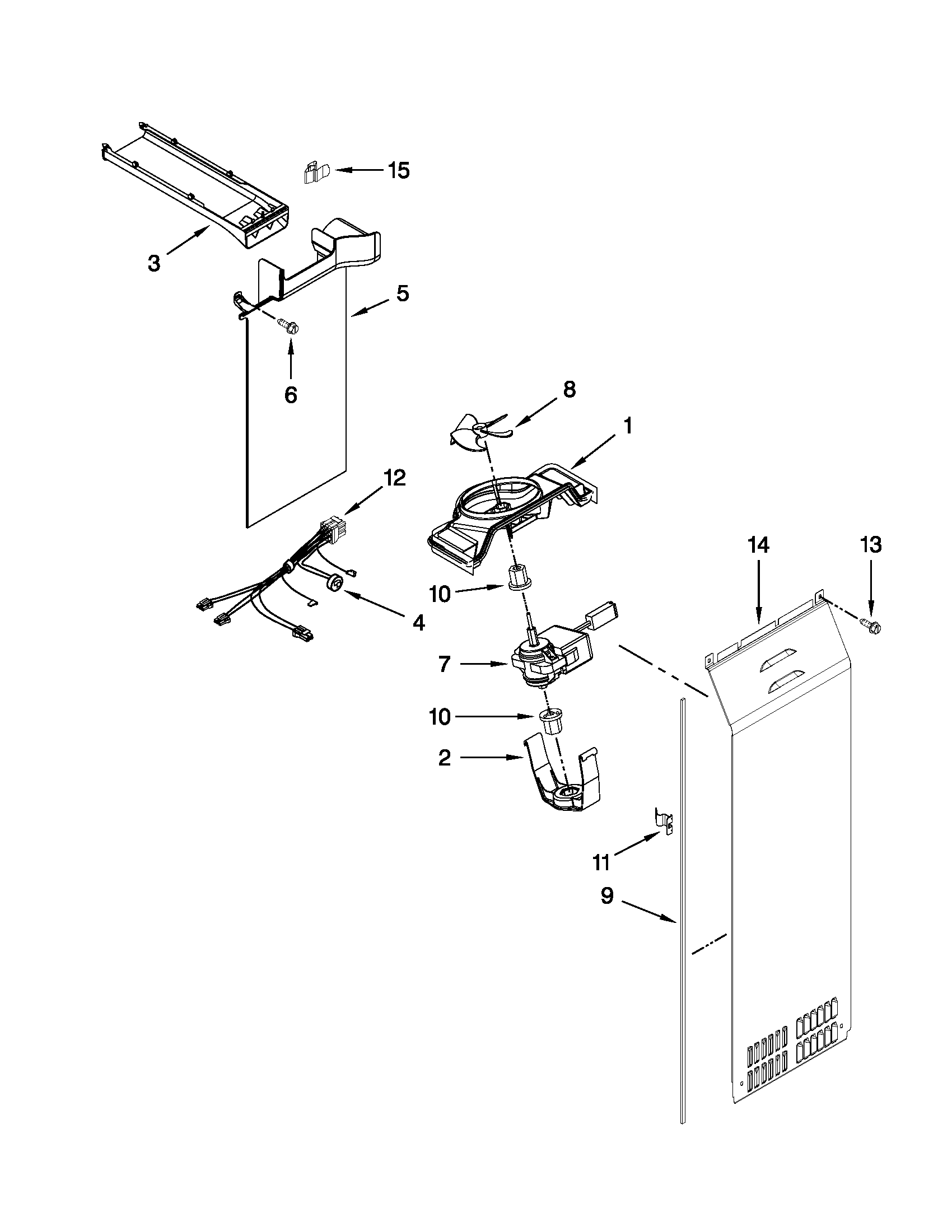 KitchenAid KSF26C7XYY02 air flow parts diagram