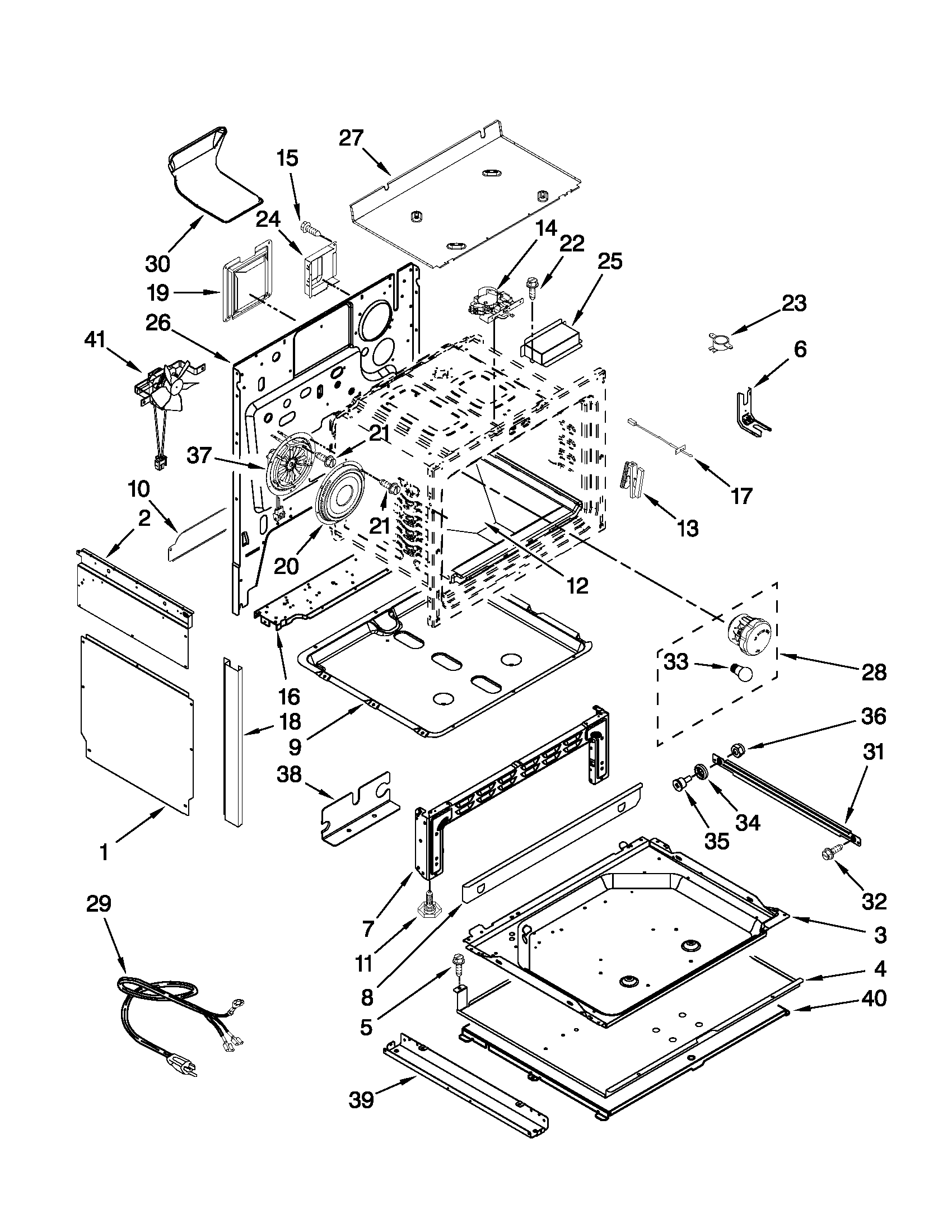 Whirlpool GW399LXUQ07 chassis parts diagram
