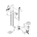 KitchenAid KUDE60FXBL4 fill, drain and overfill parts diagram
